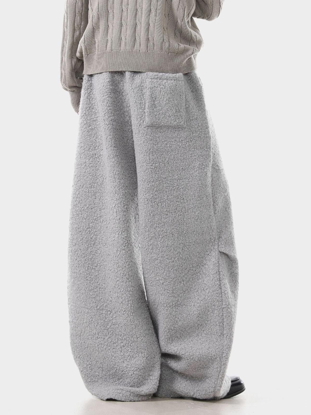 Other Gray Wide Leg Fleece Sweatpants, Cozy Lounge Pants Size US 32 / EU 48 - 3 Thumbnail