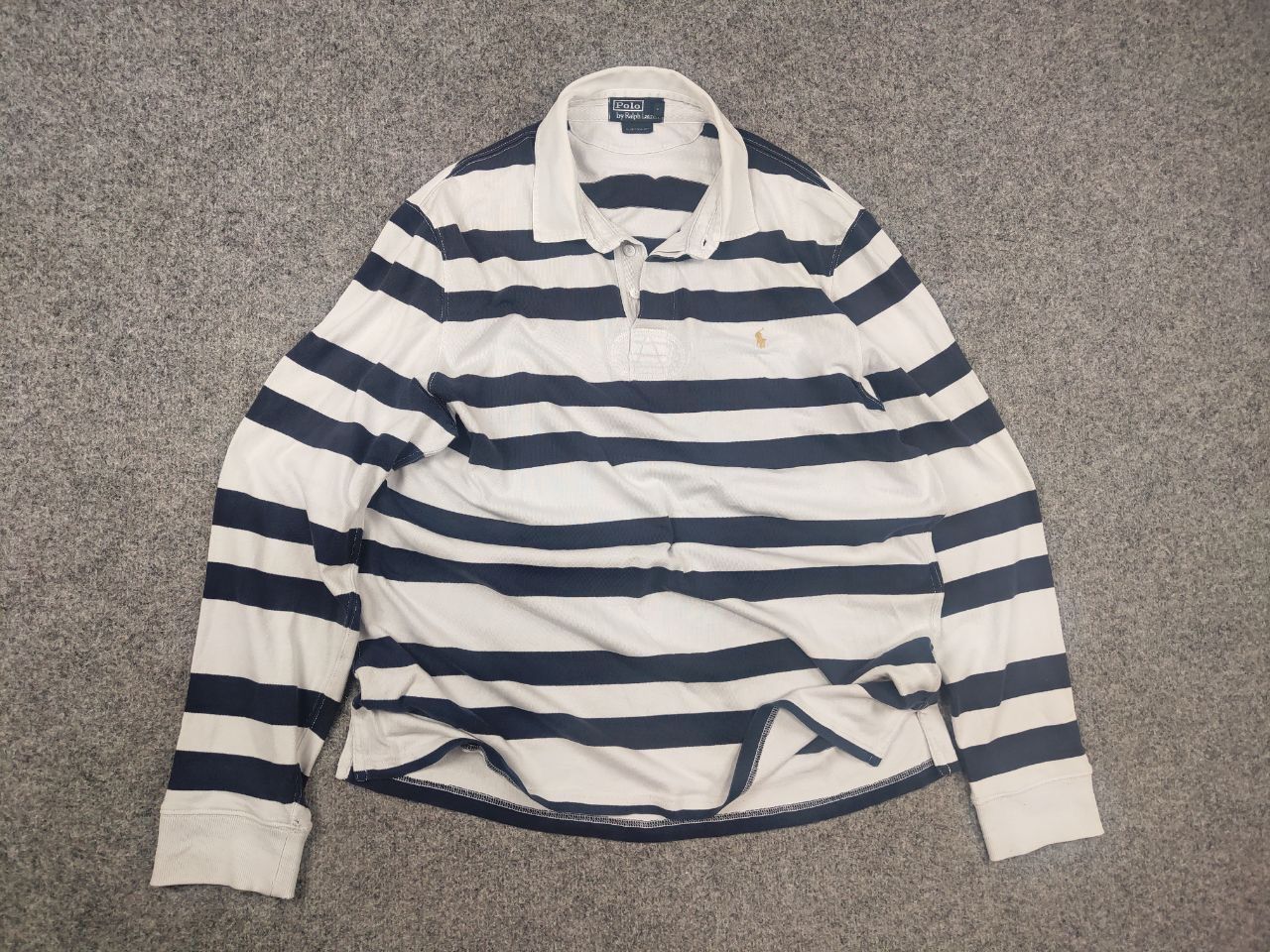 Polo Ralph Lauren Vintage 90's Polo Ralph Lauren Striped Rugby Long sleeve Size US XL / EU 56 / 4 - 8 Thumbnail