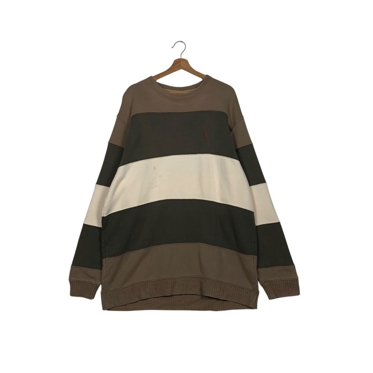 EAST TWENTY BOX Striped Crewneck Sweatshirt #1983-C86