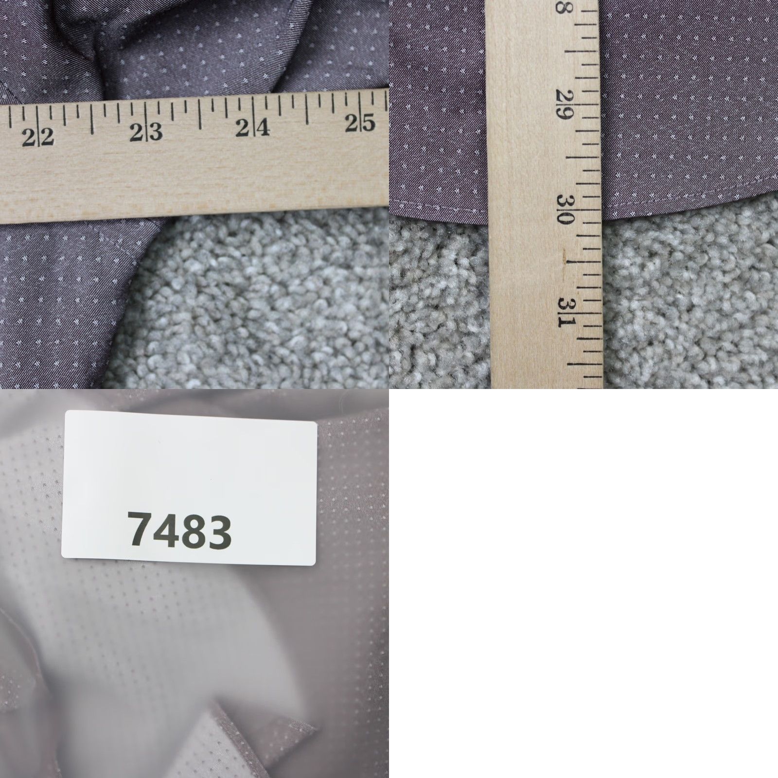 Nordstrom Nordstrom Mens Shirt 15 1/2 Purple Tech-Smart Trim Fit Stretch Long Sleeve Dress Shirt Men Size US L / EU 52-54 / 3 - 9 Thumbnail