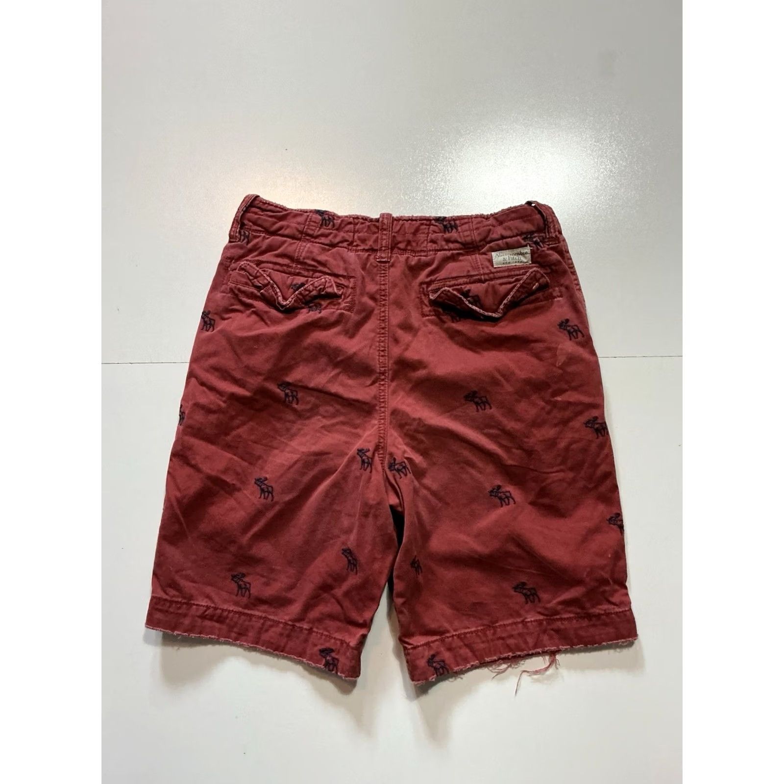 Abercrombie & Fitch VINTAGE Abercrombie & Fitch Cargo Utility Shorts Moose Embroidered Red 30 Mens Y2K Size US 30 / EU 46 - 3 Thumbnail