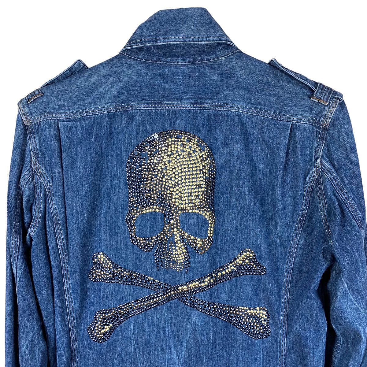 Mastermind Japan × Roen ROEN MASTERMIND JAPAN SKULL LOGO BUTTON UP SHIRT Size US M / EU 48-50 / 2 - 2 Thumbnail