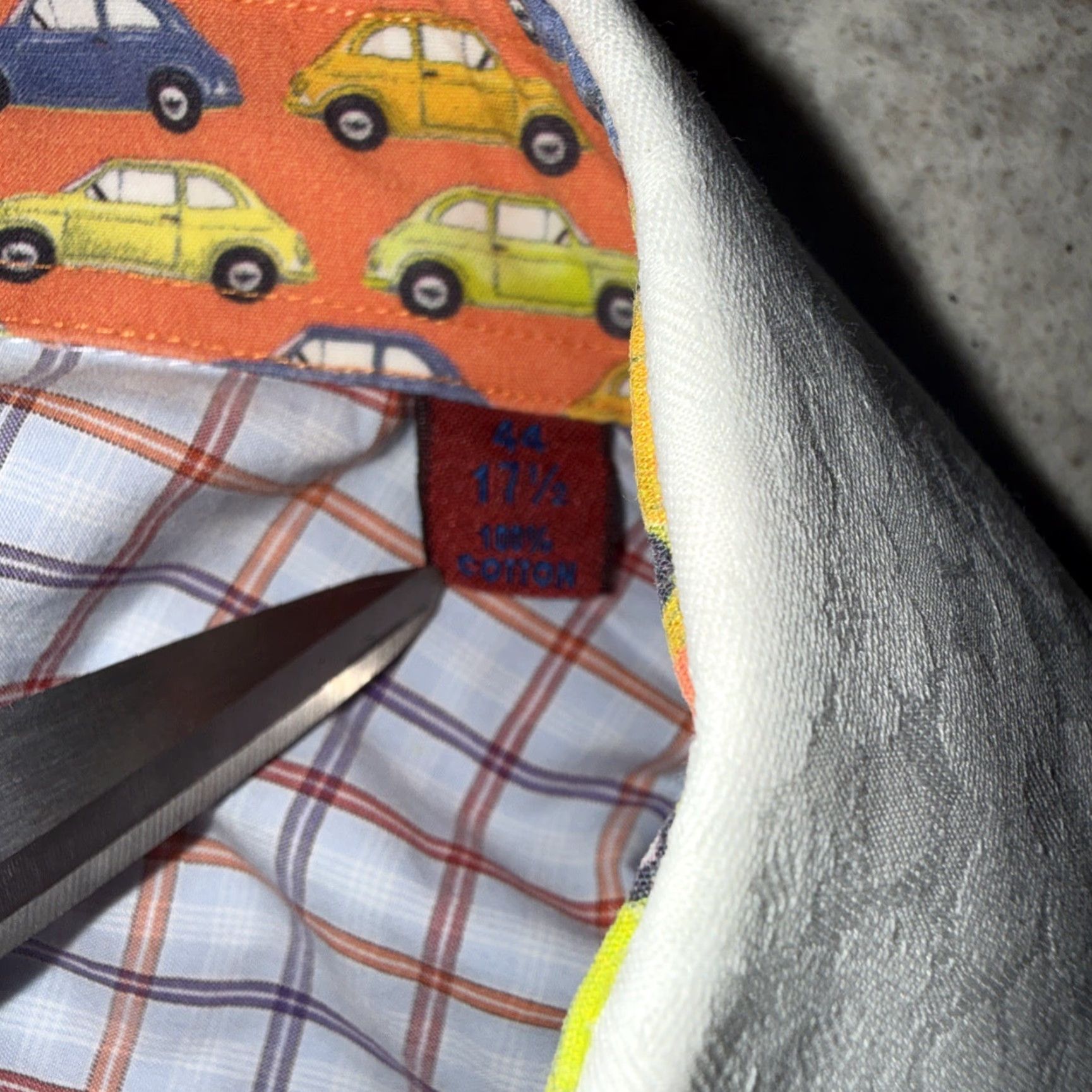 Robert Graham Robert Graham Shirt Men’s Adult XL Blue Orange Windowpane Plaid Long Sleeve Button-Up Collar-Down Embroidered Flip Cuff Size US XL / EU 56 / 4 - 6 Thumbnail
