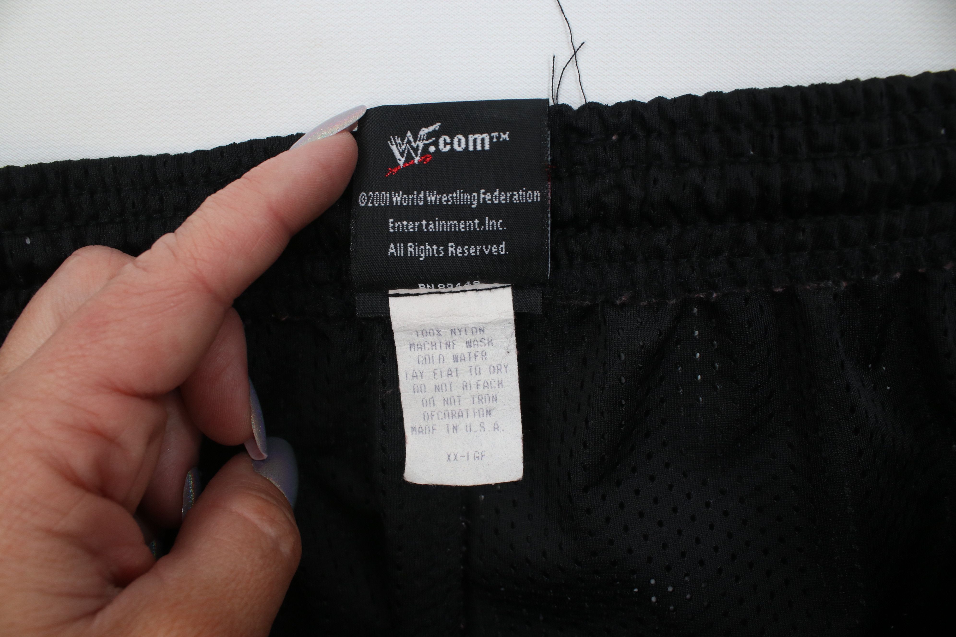 Vintage Vintage Y2K 2001 WWF WWE Wrestling Wide Leg Mesh Pants USA Size US 40 / EU 56 - 7 Thumbnail