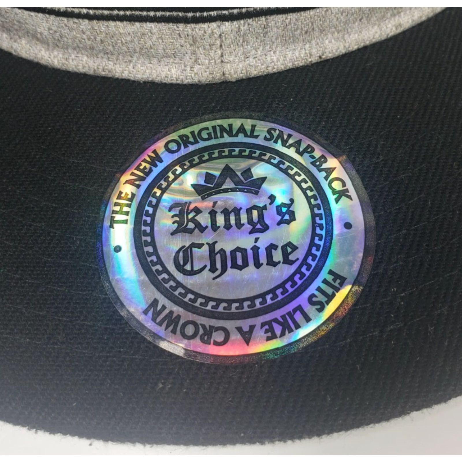 Logo 7 Kings Choice You Can't Knock The Hustle Black SnapBack Hat Basketball Logo Men's Adjustable Hat Size ONE SIZE - 7 Thumbnail