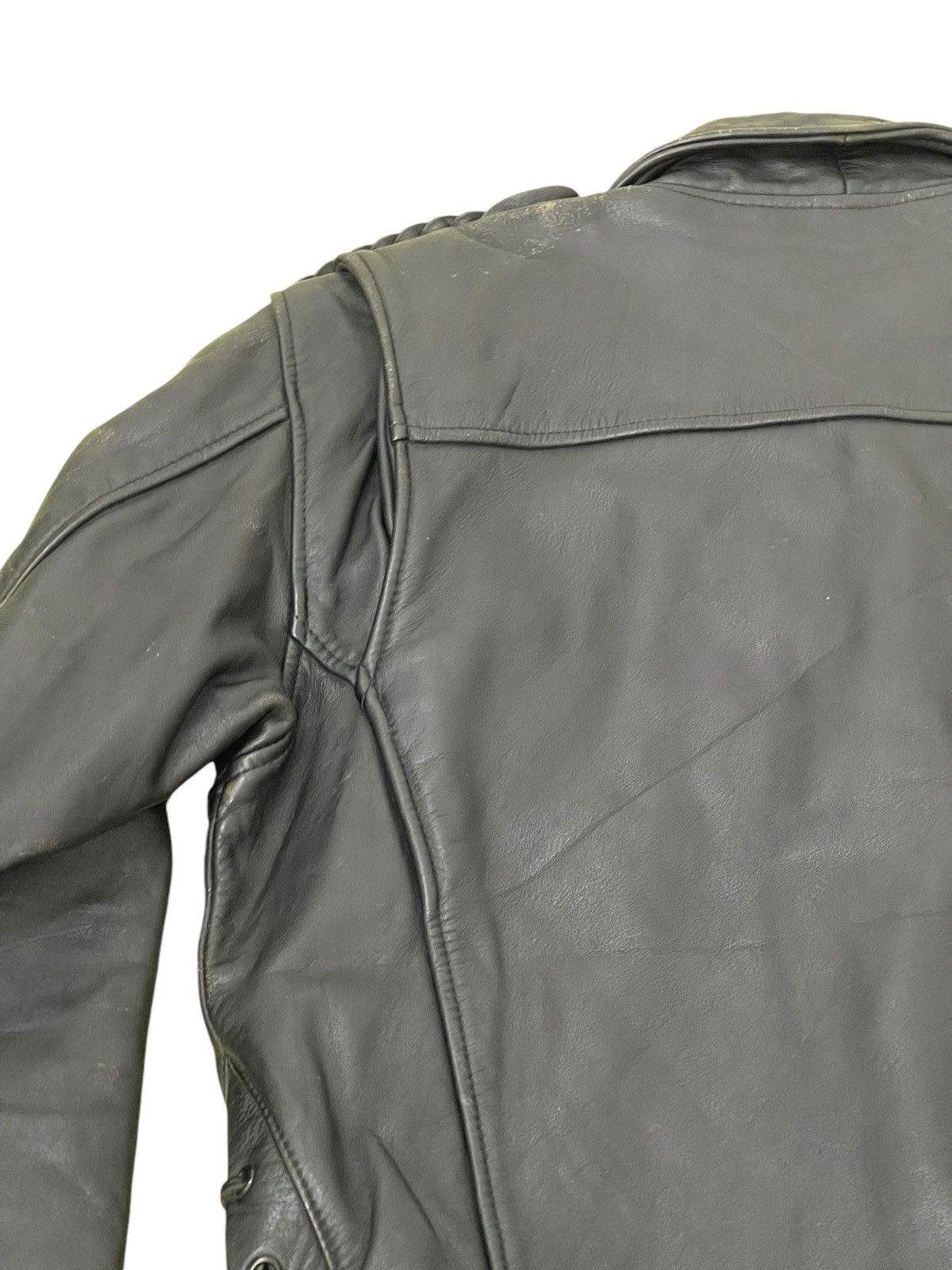 Kadoya Vtg Kadoya Akira Leather Jacket Cowhide Double Collar 2🟦 Size US L / EU 52-54 / 3 - 21 Thumbnail