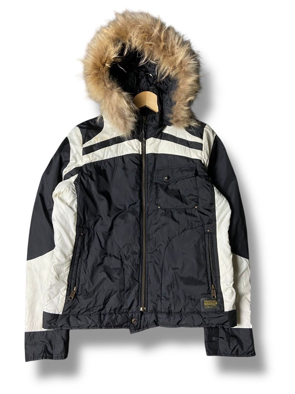 Japanese Brand KissMark Brand Insulated Jacket with Faux Fur Hood (160) Size US M / EU 48-50 / 2 - 1 Thumbnail