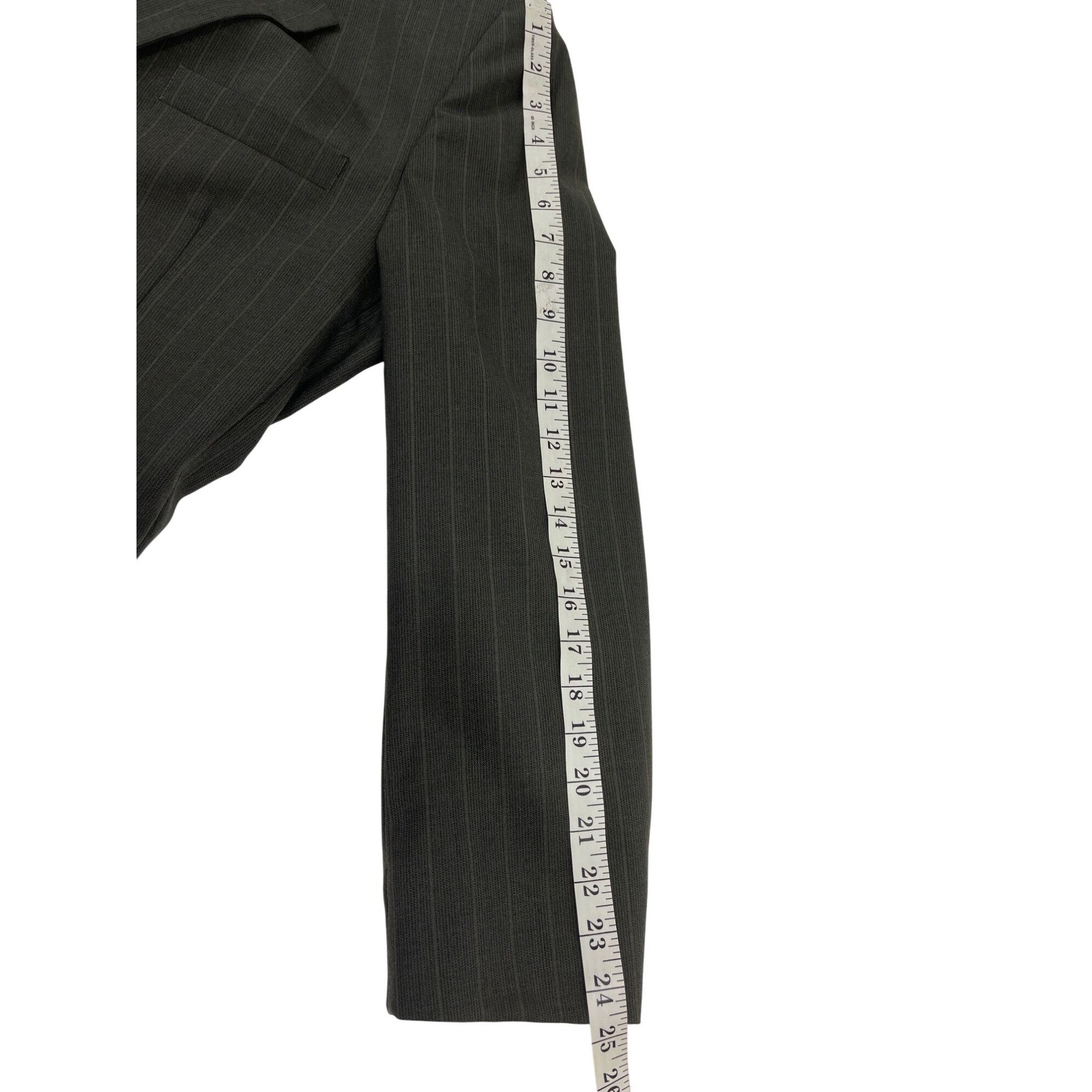 Other Mens Gray Pinstripe Suit 42R 100% Worsted Wool Pants 34/31 B Size 42R - 15 Thumbnail