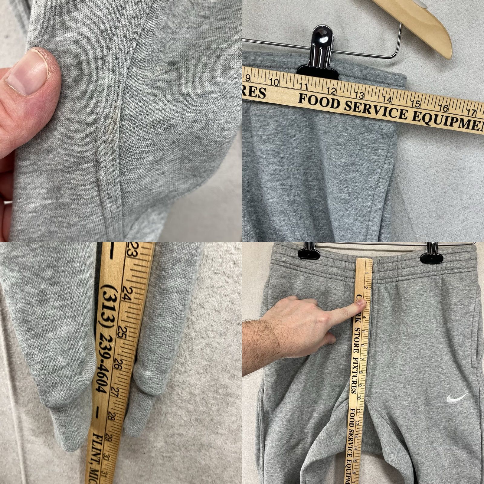 Nike Nike Sportswear Club Fleece Jogger Pants Gray White Swoosh Small 28x29 Pants Mens Regular Gray Nike Fleece Sweatpants Jogger Casual Activewear 90s? Size US 29 - 9 Thumbnail