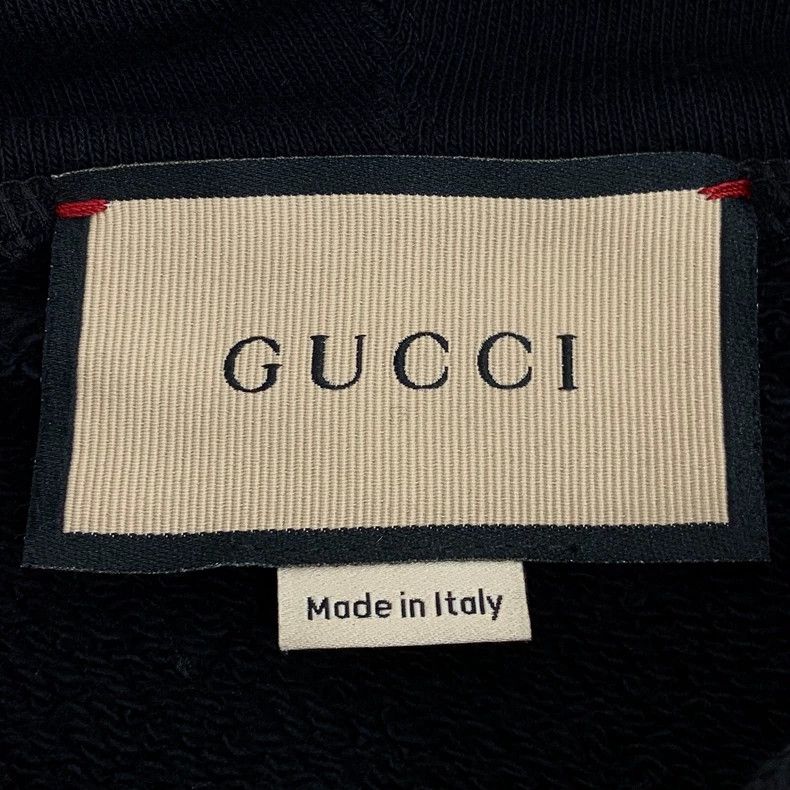 Gucci Gucci 23 black logo rabbit embroidered cotton hooded long-s Size US M / EU 48-50 / 2 - 5 Thumbnail