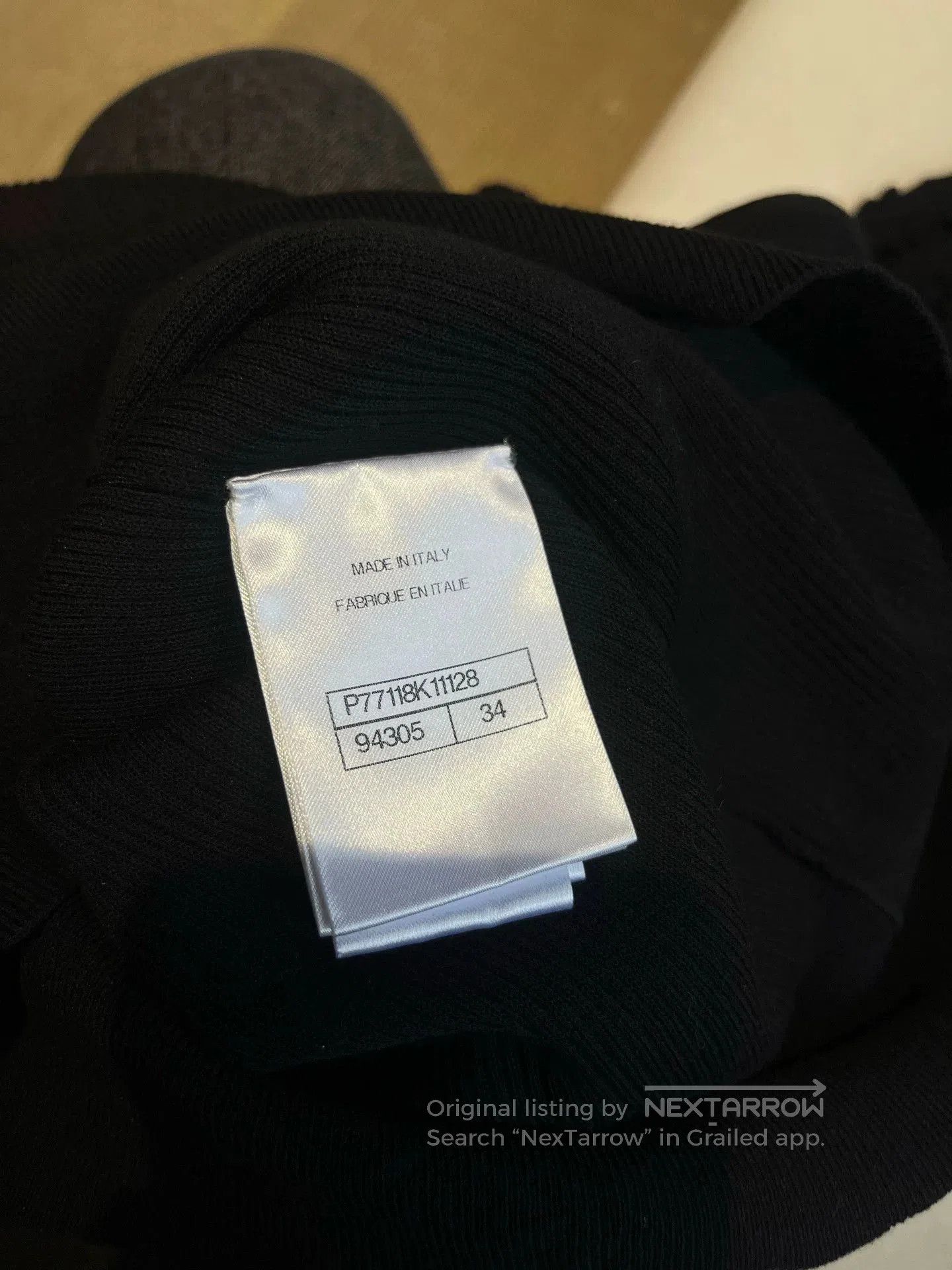 Chanel Chanel 24S Black Ruffled Collar Knit Top. Size US S / EU 44-46 / 1 - 4 Thumbnail