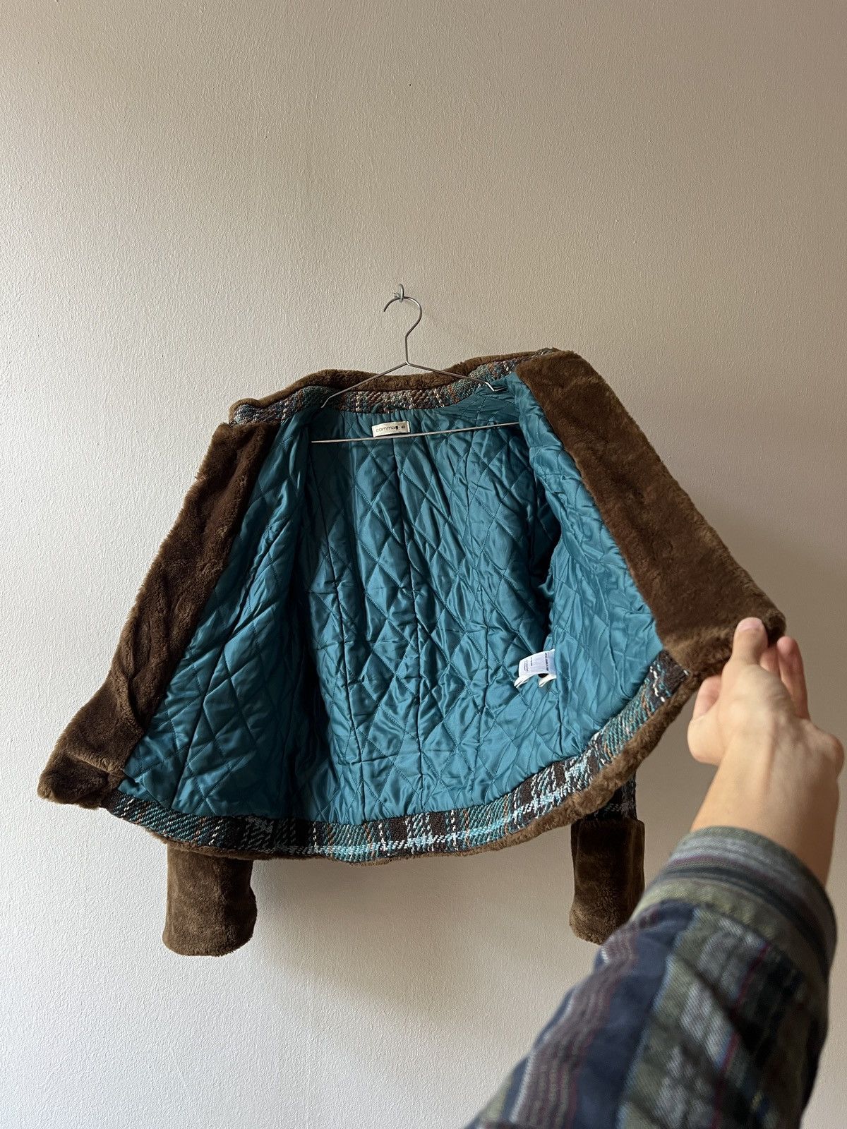 Other Vintage Y2K Knitted Bomber Winter Jacket Size L / US 10 / IT 46 - 4 Thumbnail