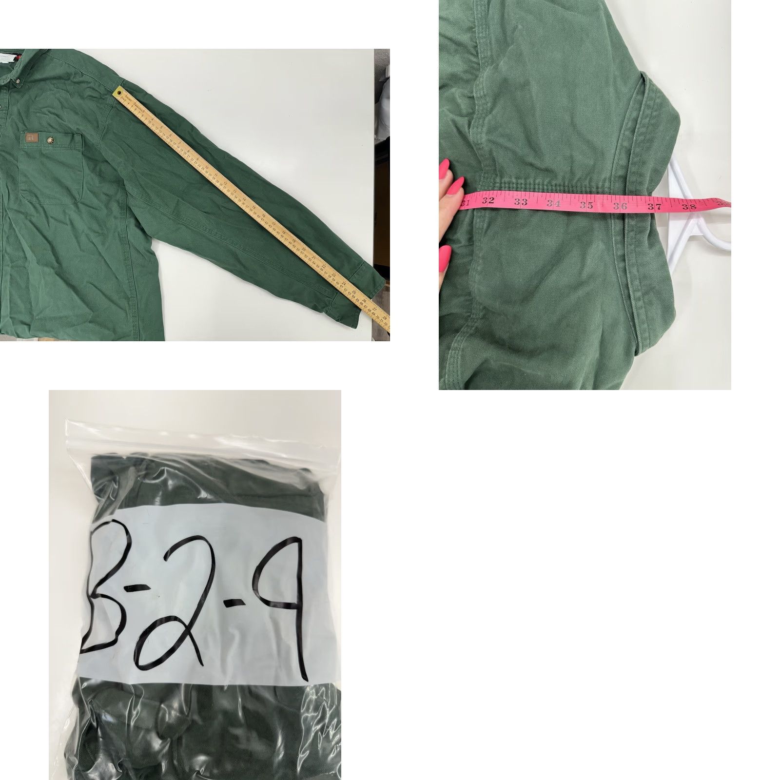 Wrangler Wrangler Riggs Workwear Mens Button Up Shirt 2XT Green Long Sleeve Canvas Collared Button-Down Western Casual Workwear Mens Shirt Size US XXL / EU 58 / 5 - 8 Thumbnail