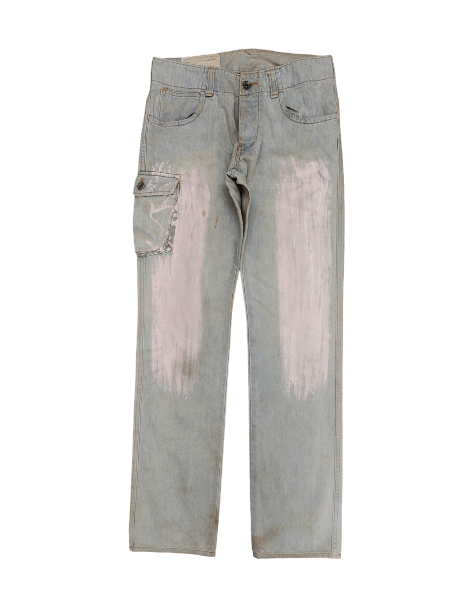 Kapital 1990s John Bull Dirty Worker Cargo Denim Pants 1967 Pattern Size US 30 / EU 46 - 1 Thumbnail