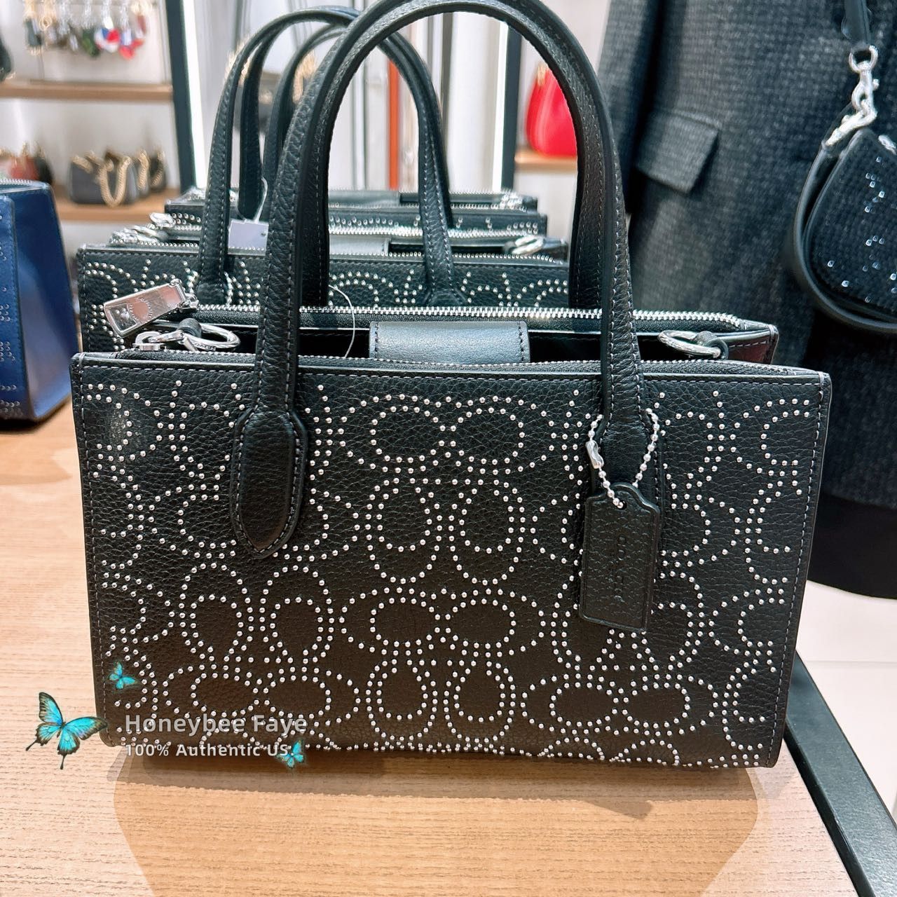Coach Nina Small Tote Bag With Signature Rivets CX266 Size ONE SIZE - 1 Thumbnail