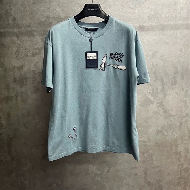 Louis Vuitton Louis Vuitton Blue tool graphic embroidered short sleeve T Size US XL / EU 56 / 4 - 1 Thumbnail