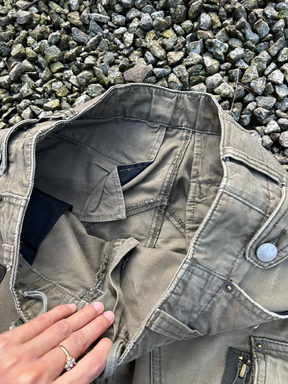 PPFM Japanese Brand PPFM Sunfaded Distress Cargo Pants Size US 34 / EU 50 - 12 Thumbnail