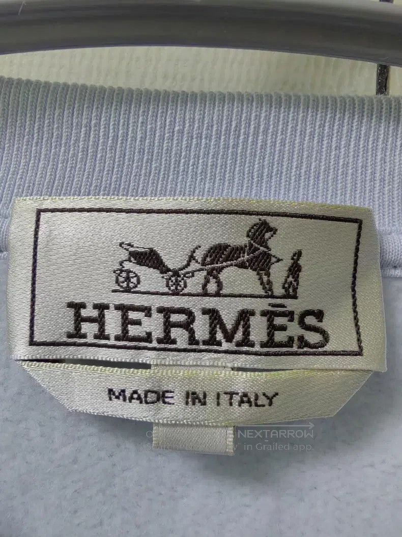 Hermes Hermes Round Neck Long-Sleeve Fleece Baby Blue Sweatshirt Size US S / EU 44-46 / 1 - 3 Thumbnail