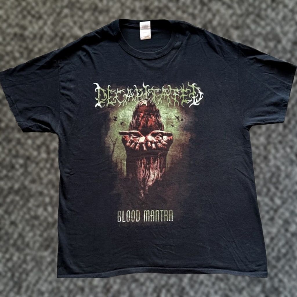 Gildan VINTAGE Death Metal Band T-Shirt Gildan 2014 Decapitated Blood Mantra Euro Tour Short Sleeve Crew Neck XL Black Men Size XL Logo Double-Sided Size US XL / EU 56 / 4 - 1 Thumbnail