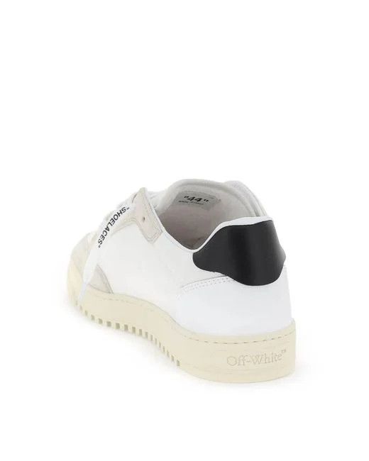 Off-White o1s22i1n0824 5.0 Low-Top Sneakers in White/Beige Size US 6 / IT 36 - 3 Thumbnail