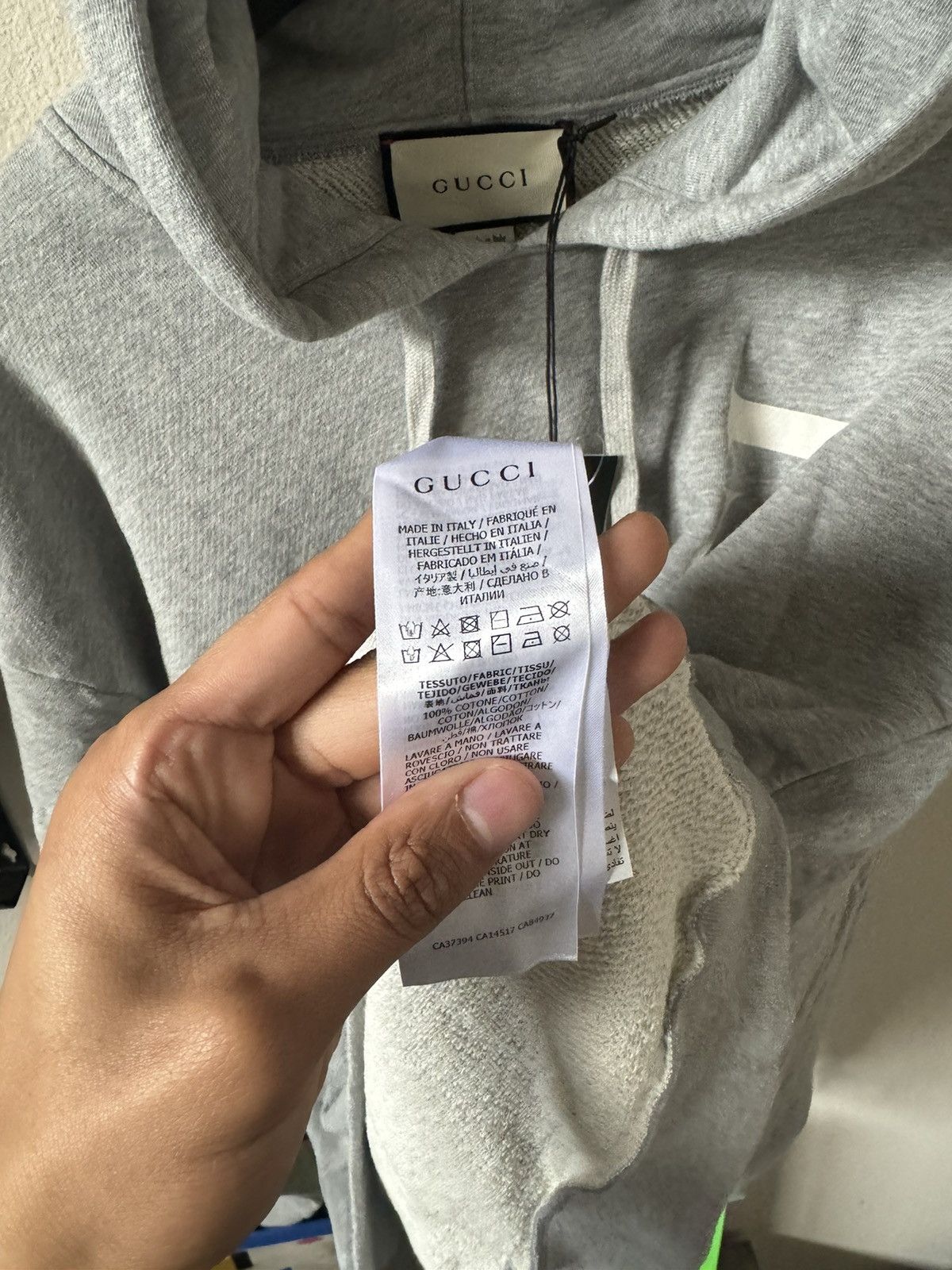 Gucci Gucci Logo Grey Hoodie Size US L / EU 52-54 / 3 - 6 Thumbnail