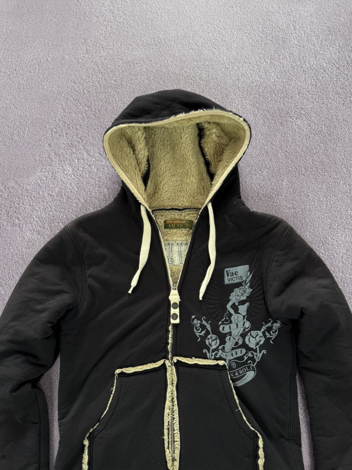 If Six Was Nine Y2K Vintage 00s Distressed Faux Fur Hoodie Size US M / EU 48-50 / 2 - 2 Thumbnail