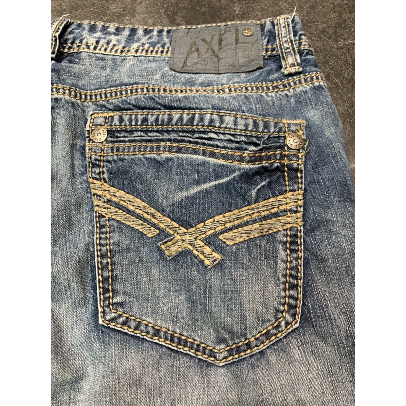 Denime Axel Jeans Mens 34x30 Slim Straight Denim Blue Regular Size US 34 / EU 50 - 3 Thumbnail
