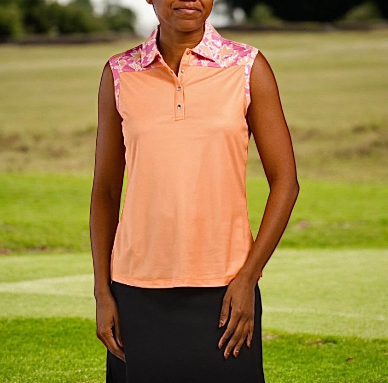 Other Bermuda Sands Women’s Orange Pink Polo Shirt Sz L Size L / US 10 / IT 46 - 5 Thumbnail