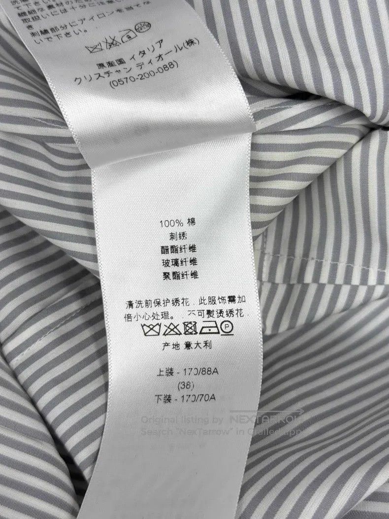Dior Dior Striped shirt with beaded beads Size XS / US 0-2 / IT 36-38 - 7 Thumbnail