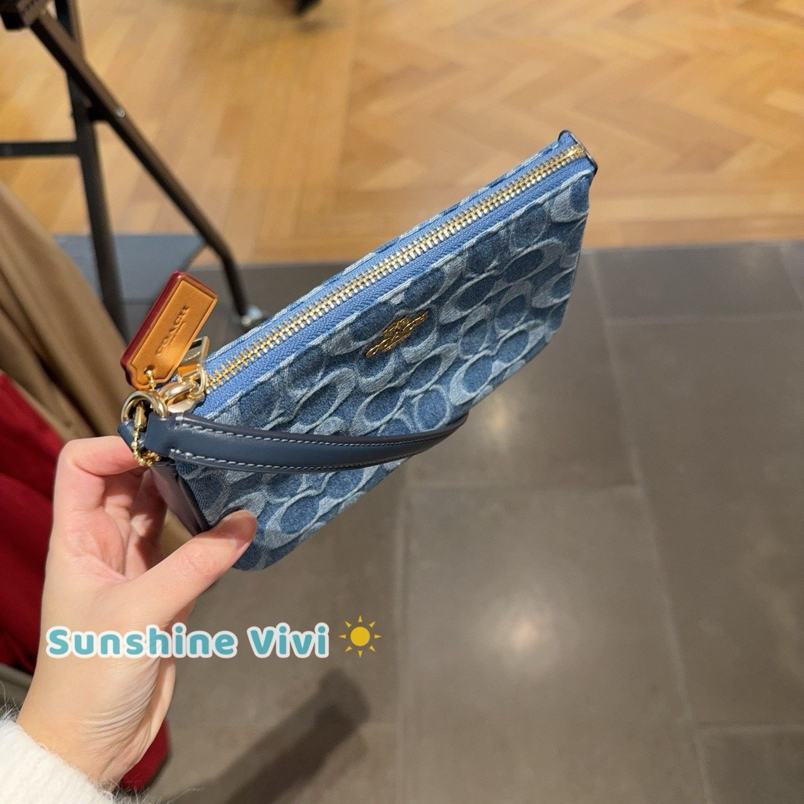 Coach NWT Coach Nolita 19 Signature Denim CDE31 denim/Gold/Indigo Size ONE SIZE - 3 Thumbnail