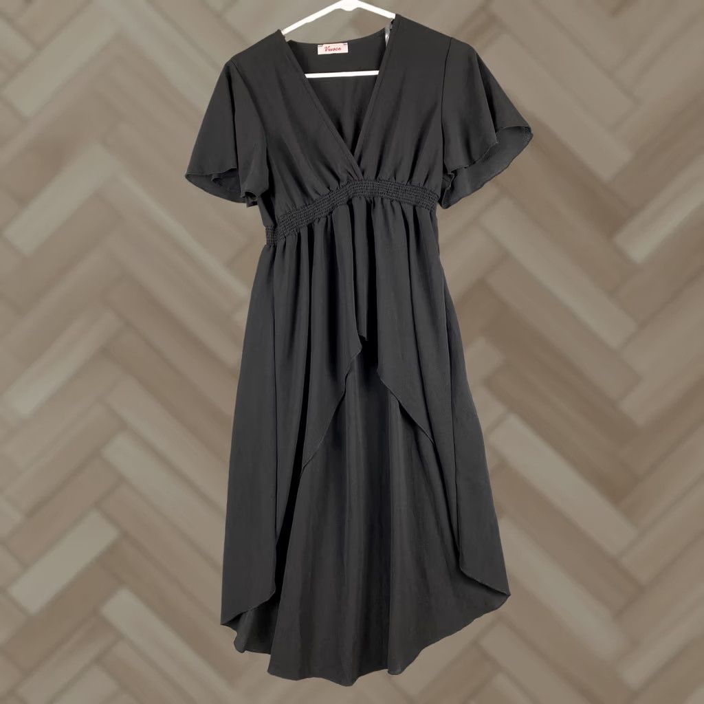 Vintage Vivace Dress Womens M Short Sleeve Knee Length Shift Black/31-20 Size 32" / US 10 / IT 46 - 1 Thumbnail