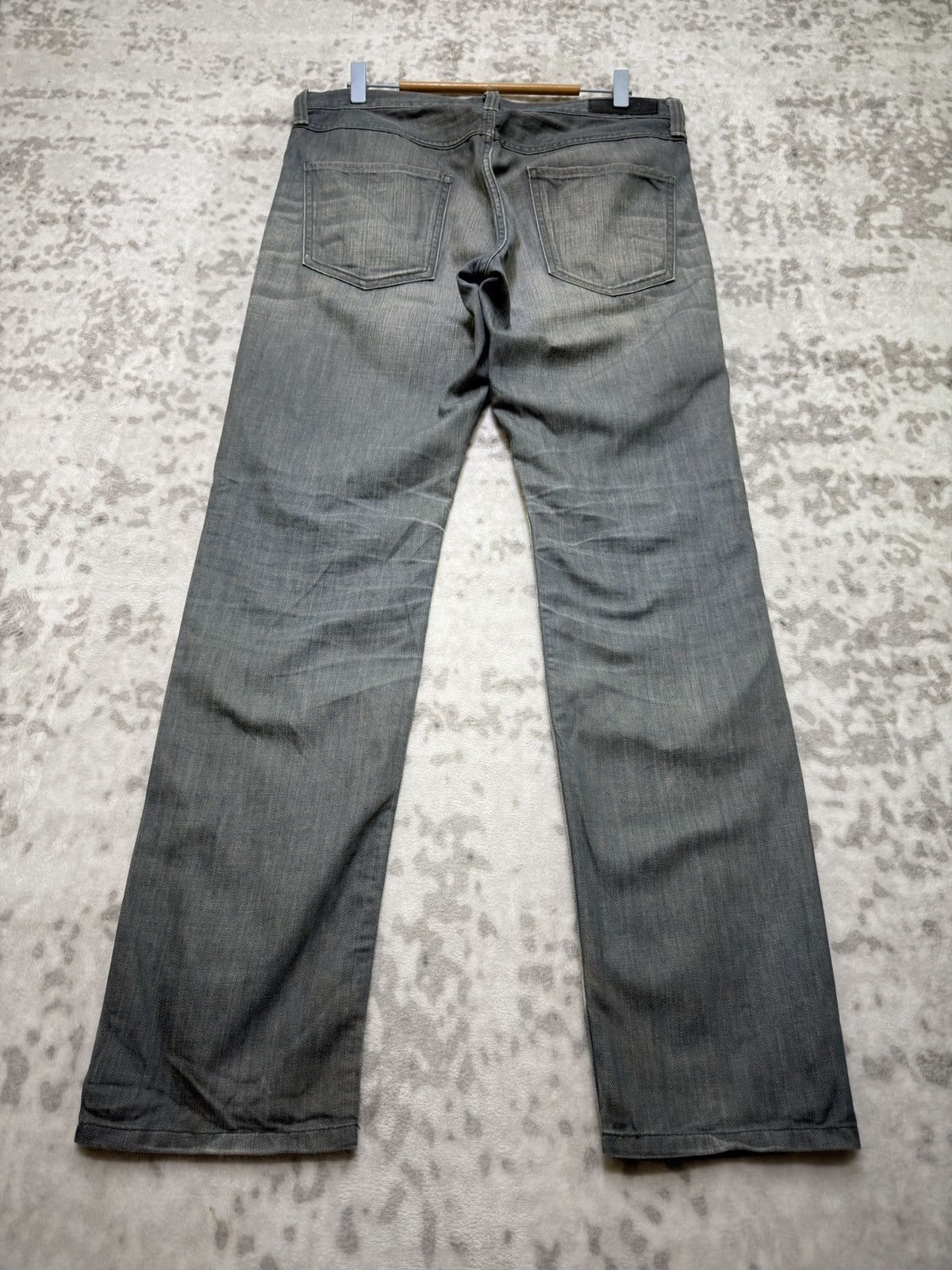 Kapital Vintage Back Number Claw Marks Straight Faded Grey Jeans Size US 34 / EU 50 - 2 Thumbnail