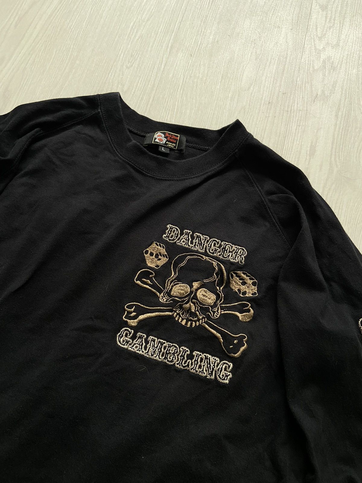 Japanese Brand Vintage Back Street Crawler Flame Embroidery Long Sleeve Size US L / EU 52-54 / 3 - 2 Thumbnail