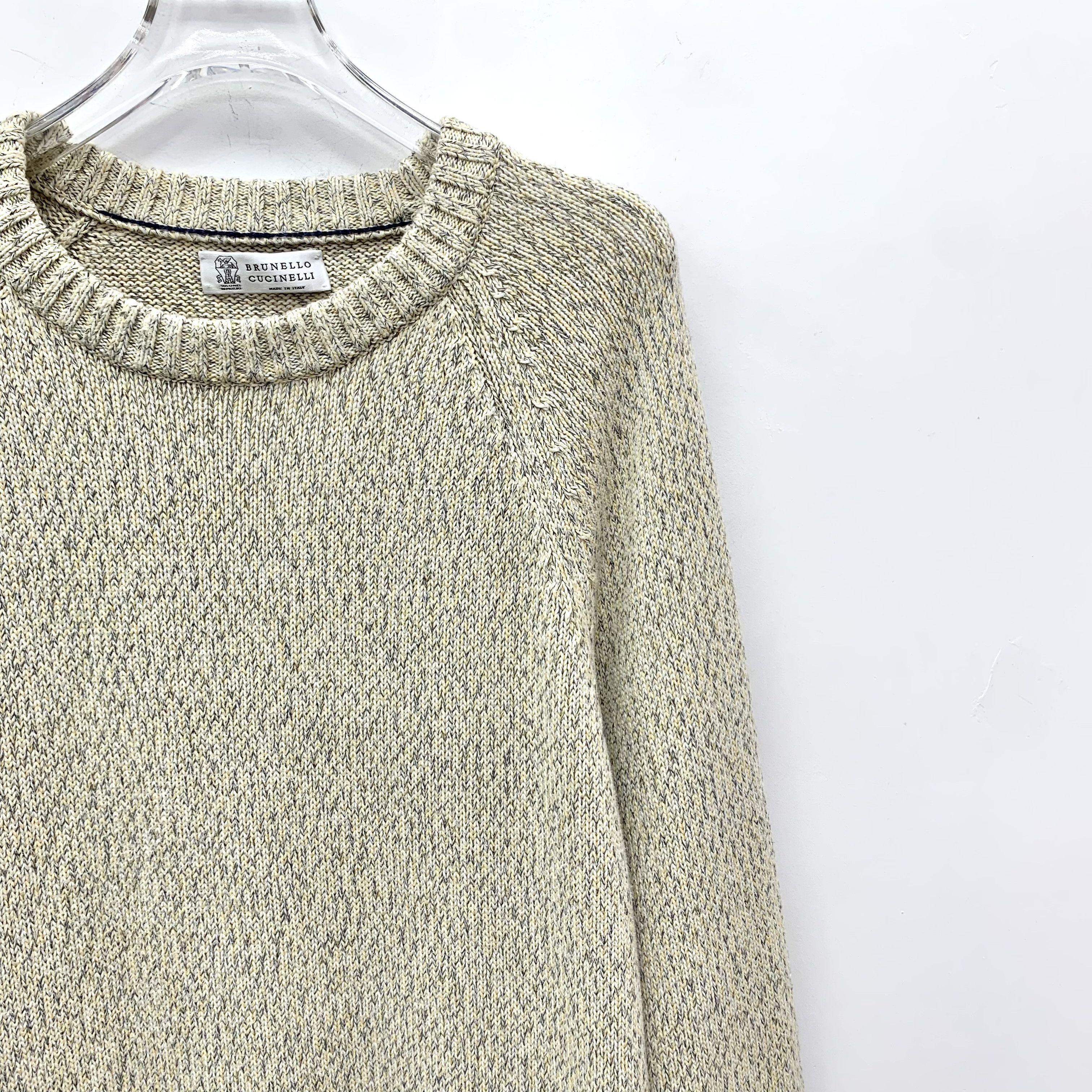 Brunello Cucinelli Brunello Cucinelli Cotton Sweater Beige (52) Size US L / EU 52-54 / 3 - 3 Thumbnail