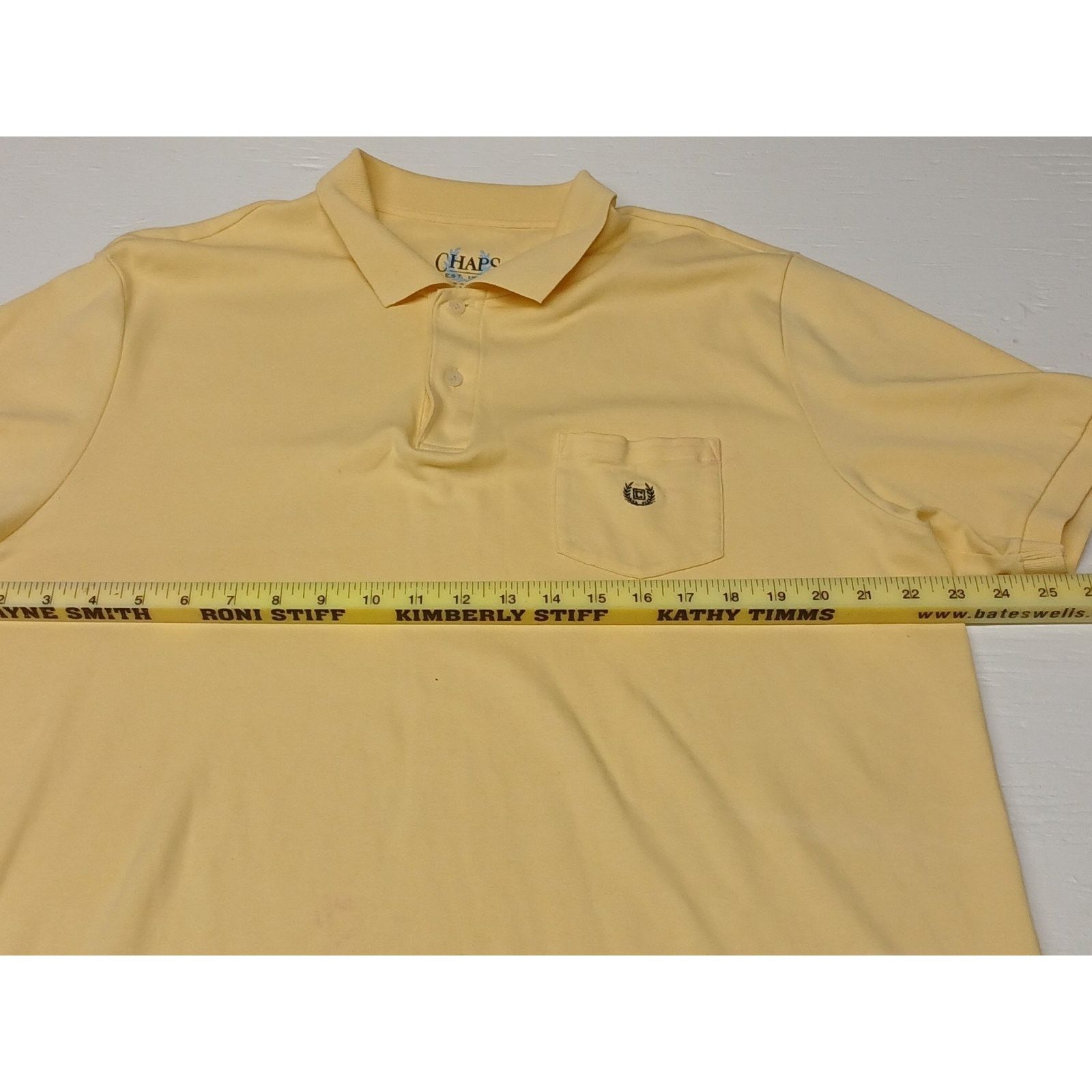Chaps Chaps (XL) Yellow Button Golf Soft Polo Shirt Size US XL / EU 56 / 4 - 3 Thumbnail