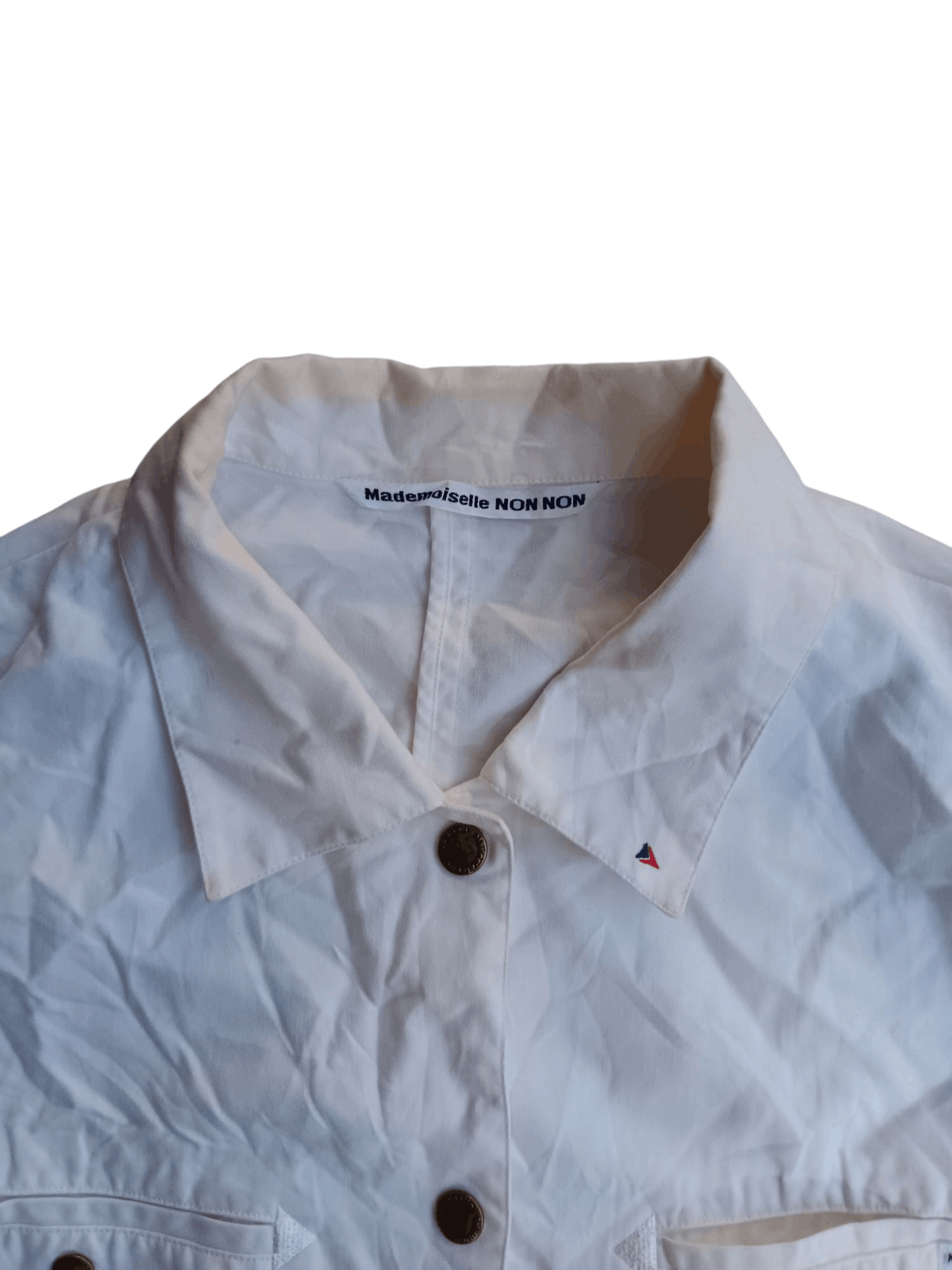 Issey Miyake × Japanese Brand × Mademoiselle Non Non Mademoiselle non non white outer jacket Size US M / EU 48-50 / 2 - 6 Thumbnail