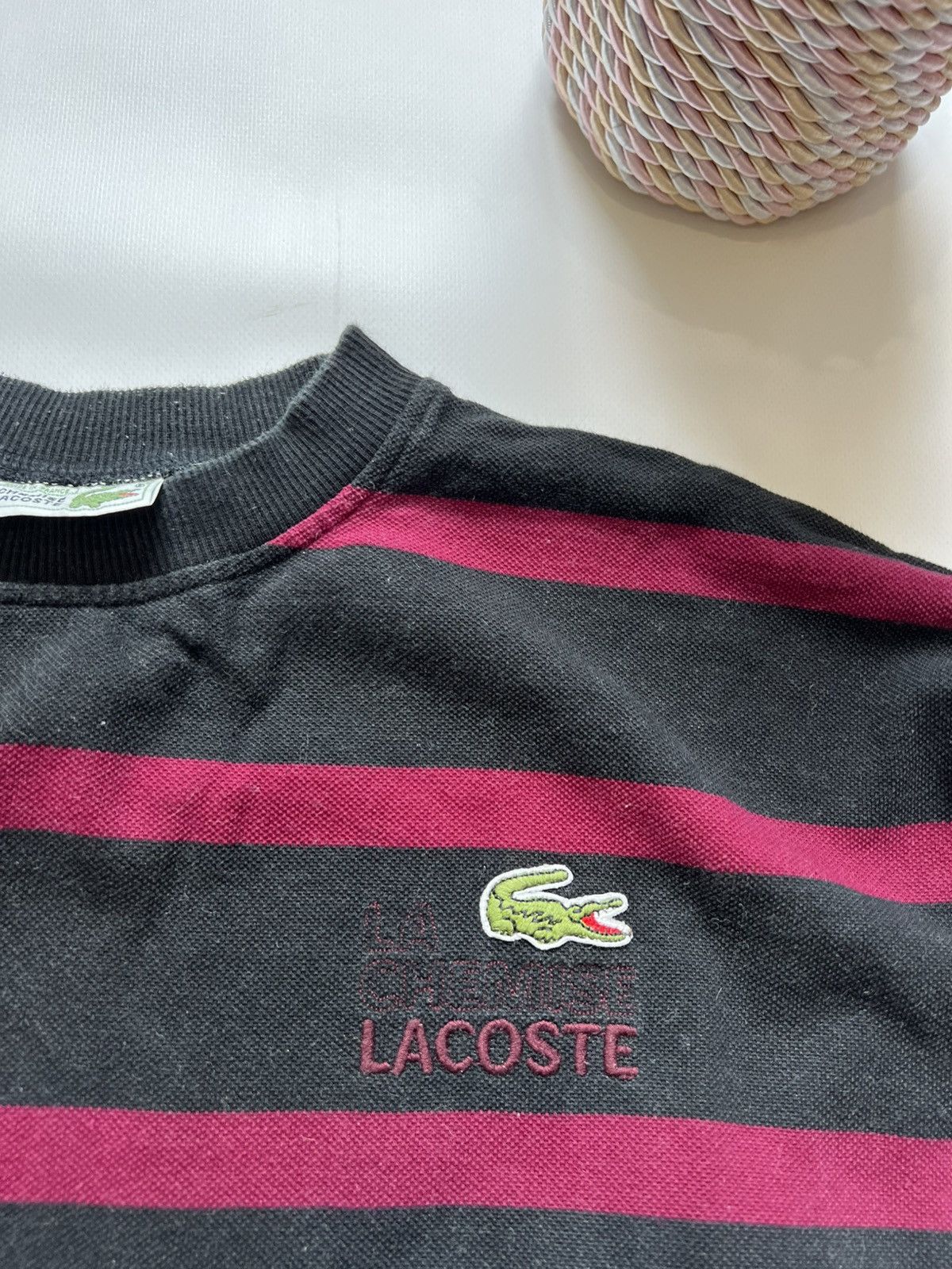 Lacoste Vintage Lacoste Sweater Striped Knit Baggy 90s Size US XL / EU 56 / 4 - 4 Thumbnail
