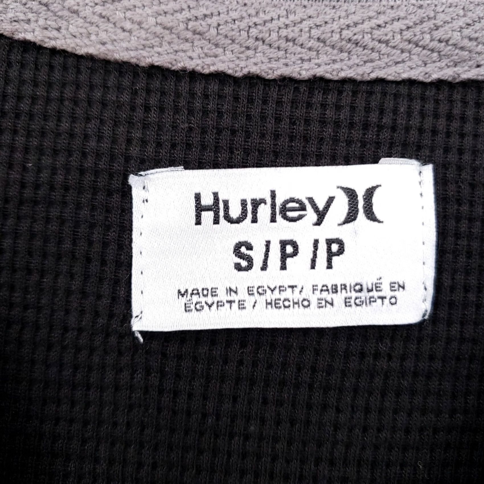 Hurley Hurley T-Shirt Mens S Small Black Aloha Long Sleeves Waffle-Knit Surf Pullover Size US S / EU 44-46 / 1 - 3 Thumbnail