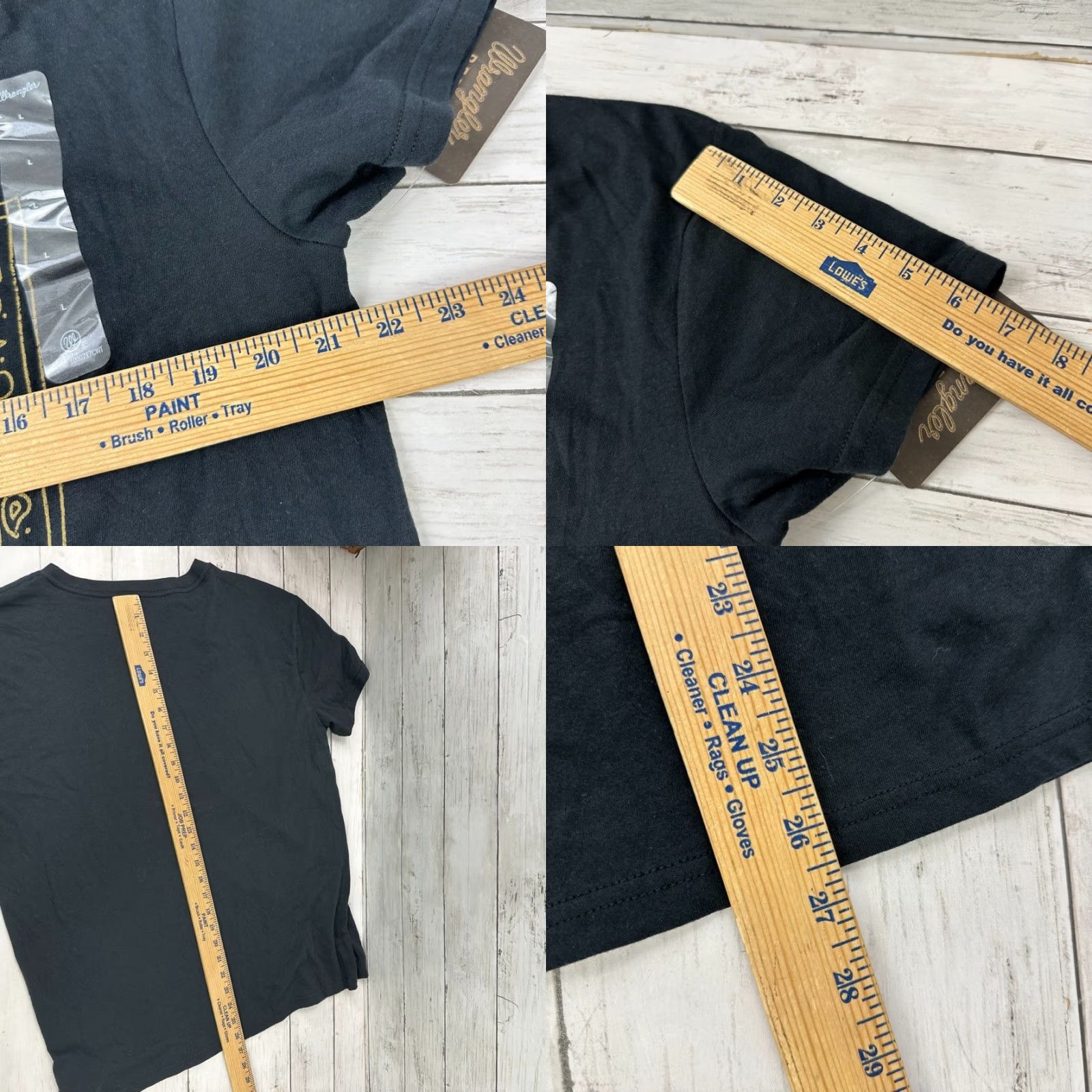 Wrangler Wrangler Women’s T-Shirt Large Black Logo Western Casual Short Sleeve Cotton Blend Size L / US 10 / IT 46 - 8 Thumbnail