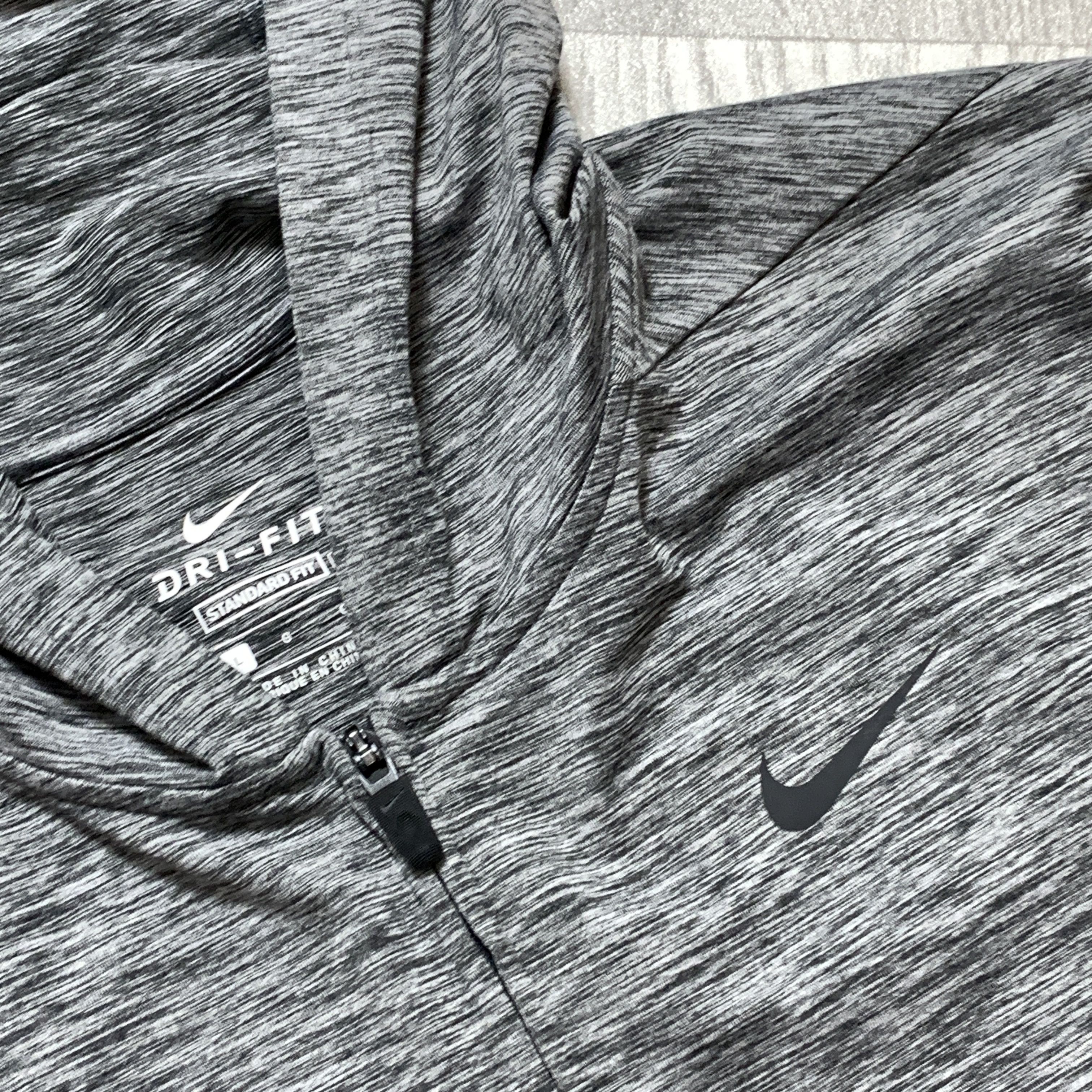 Nike Nike Dri-Fit M Nk Grey Zip Hoodie Running Swoosh Size L Size US L / EU 52-54 / 3 - 5 Thumbnail