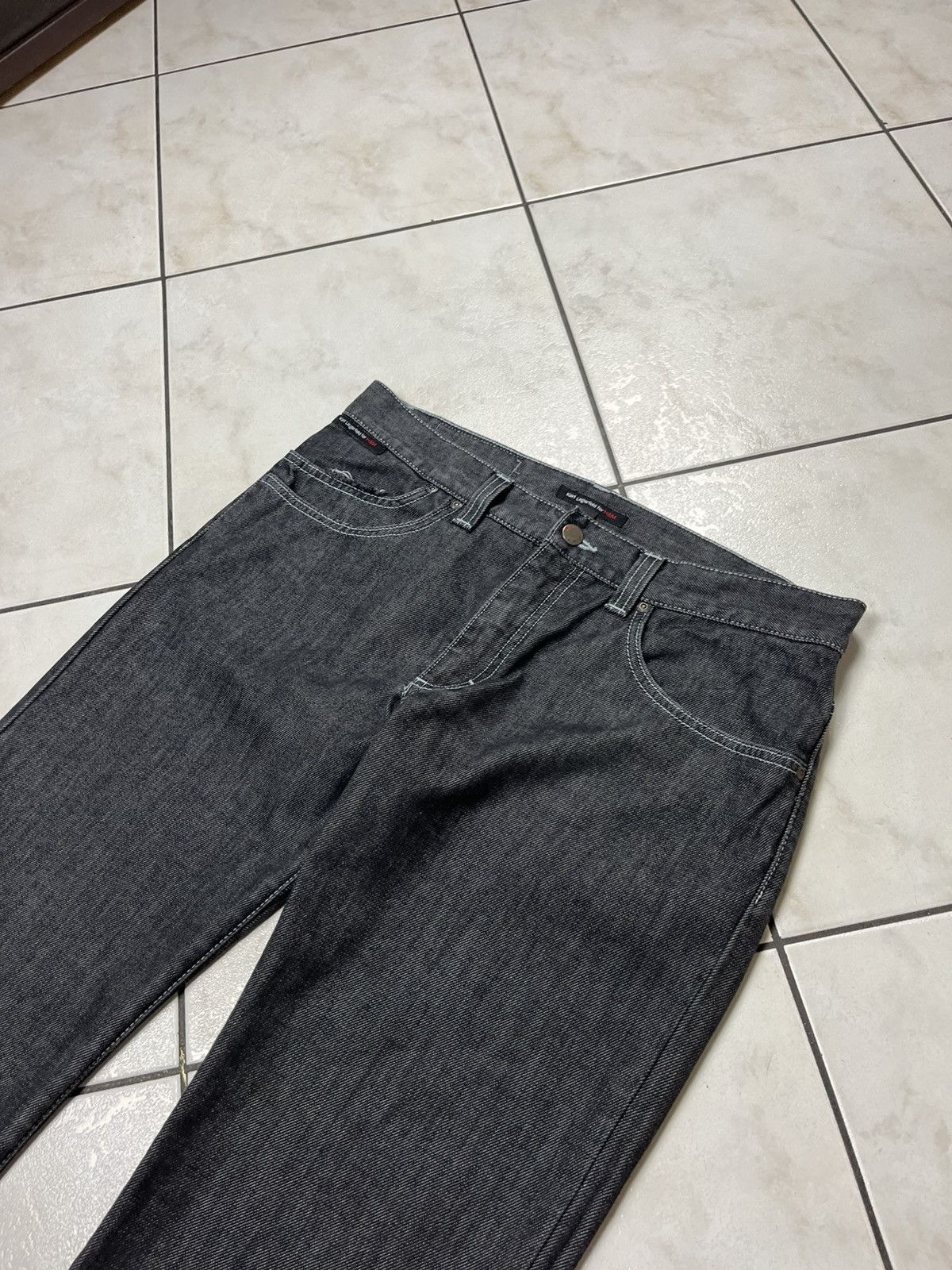 Designer × H&M × Karl Lagerfeld Karl Lagerfeld for H&M dark grey goth denim jeans pants Size US 32 / EU 48 - 6 Thumbnail