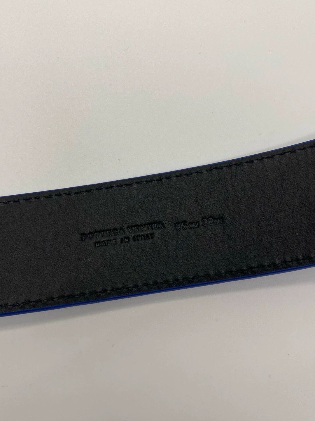 Bottega Veneta Bottega Veneta Blue Knitted Leather Belt Size ONE SIZE - 4 Thumbnail