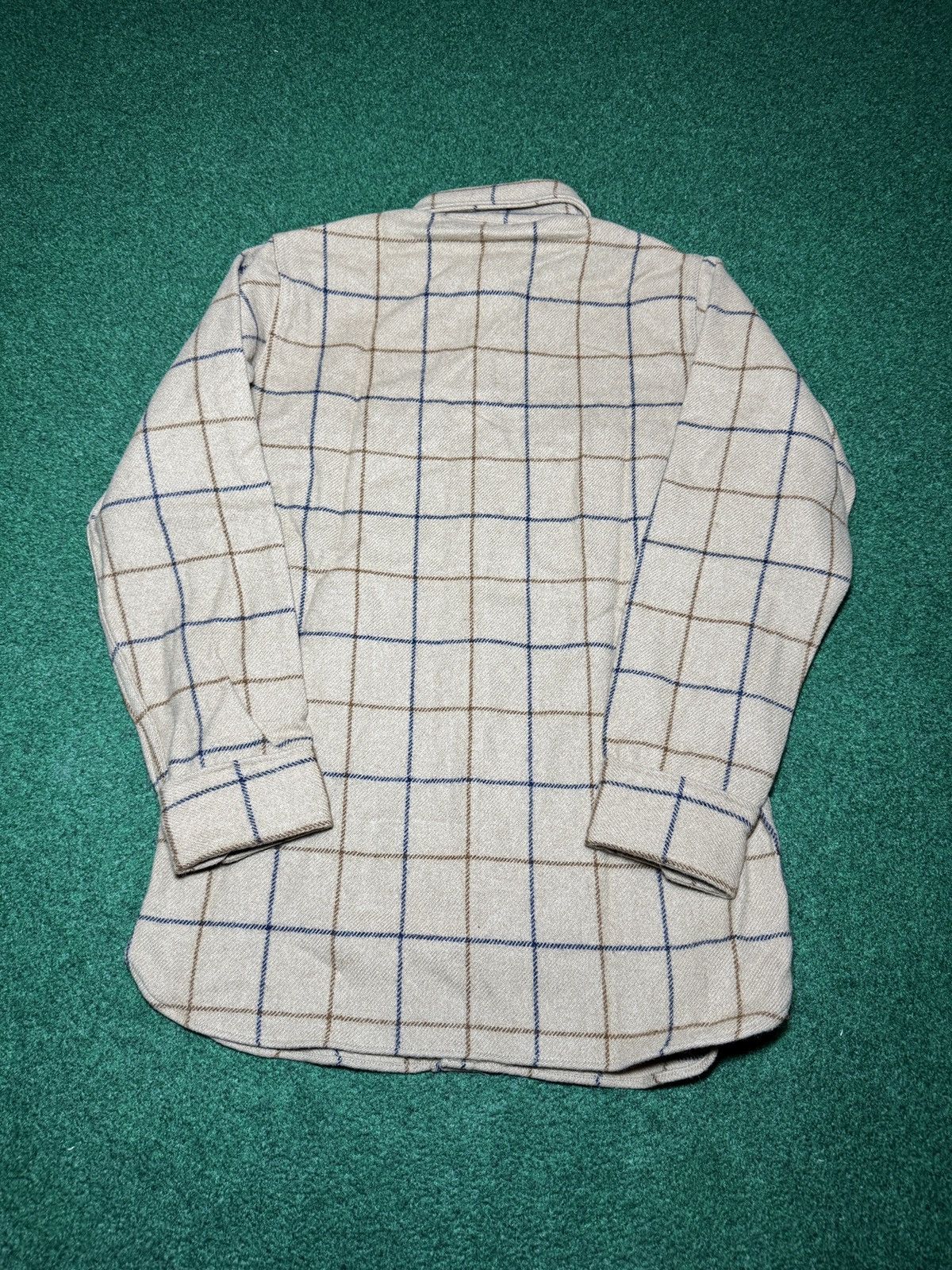 Woolrich Woolen Mills Vtg 60s Woolrich Deadstock Tan Plaid Sm Button Up Wool Shirt Size US S / EU 44-46 / 1 - 5 Thumbnail