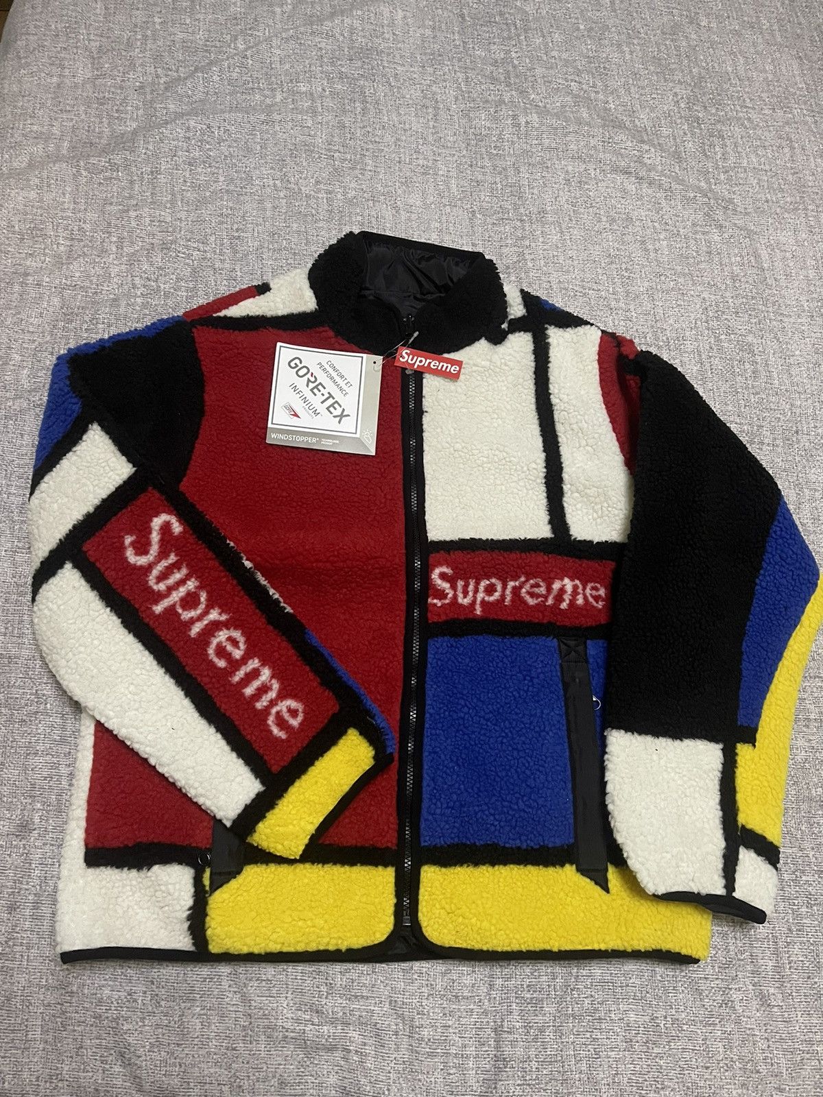 Supreme Supreme reversible colorblocked fleece Jacket | Grailed