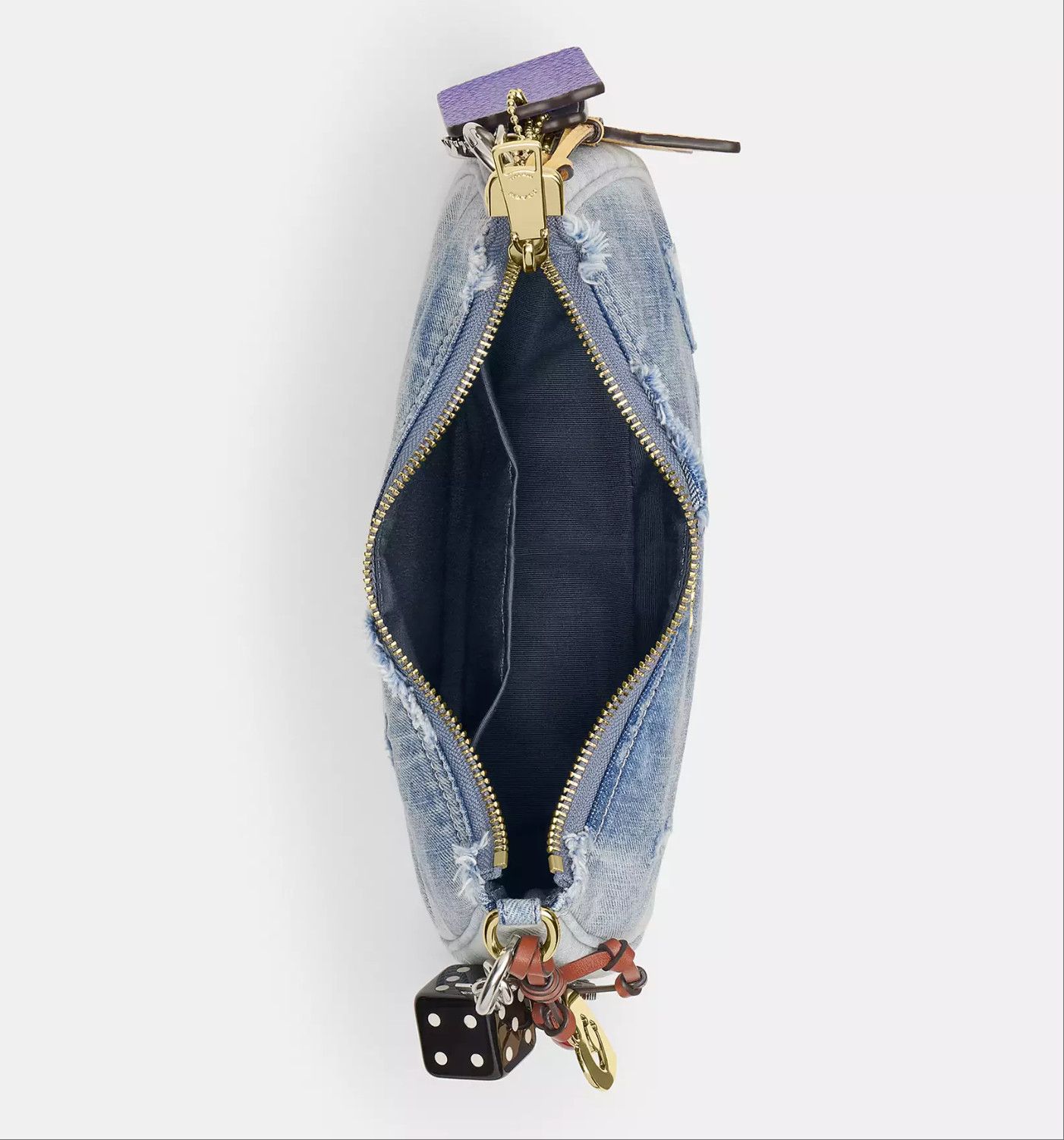 Coach Teri Shoulder Bag In Loved Denim With Charms CDY76 Size ONE SIZE - 15 Thumbnail
