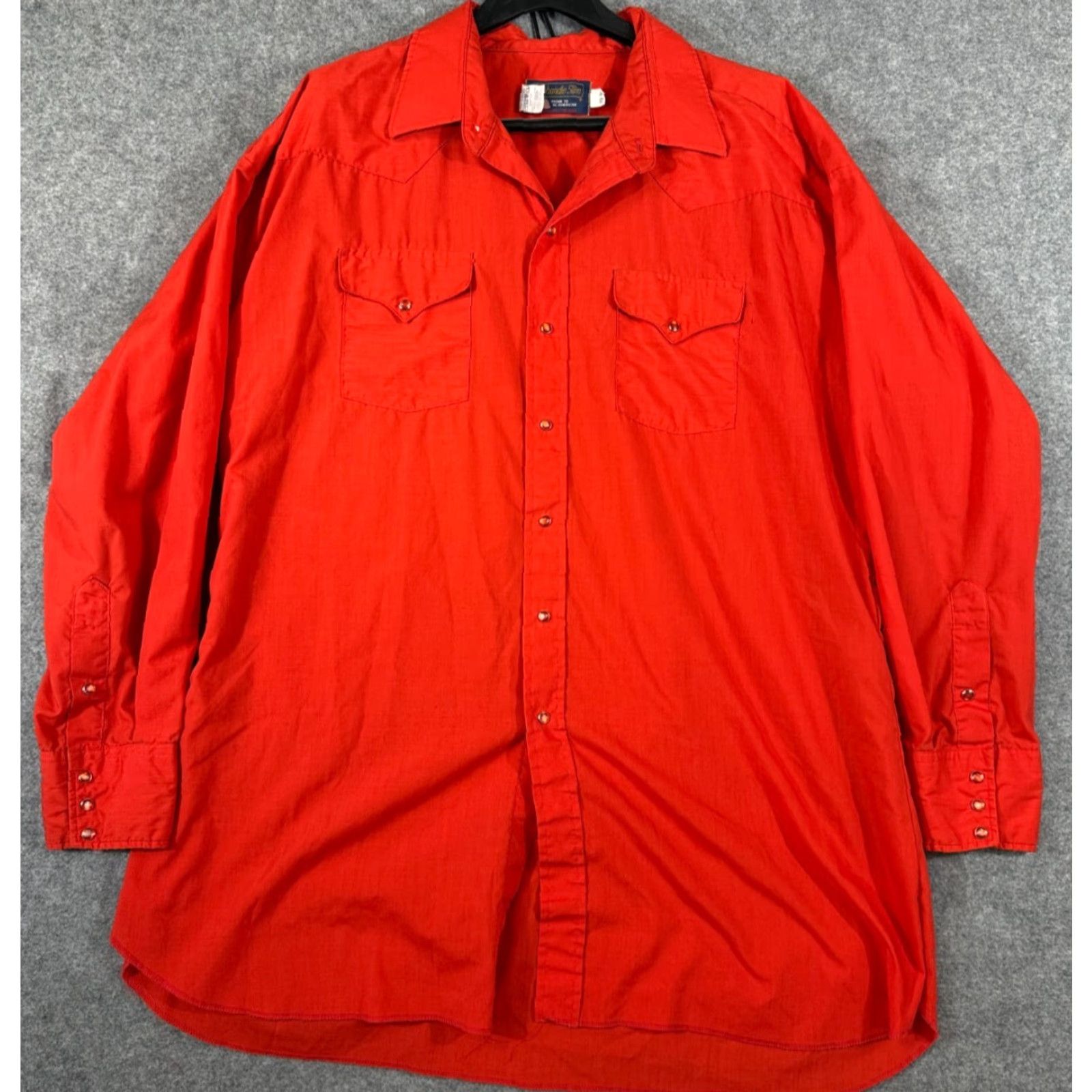 Vintage VINTAGE Panhandle Slim Western Shirt Mens 3XLT 20/36 Red Pearl Snap USA Made Long Sleeve Size US XXL / EU 58 / 5 - 2 Thumbnail