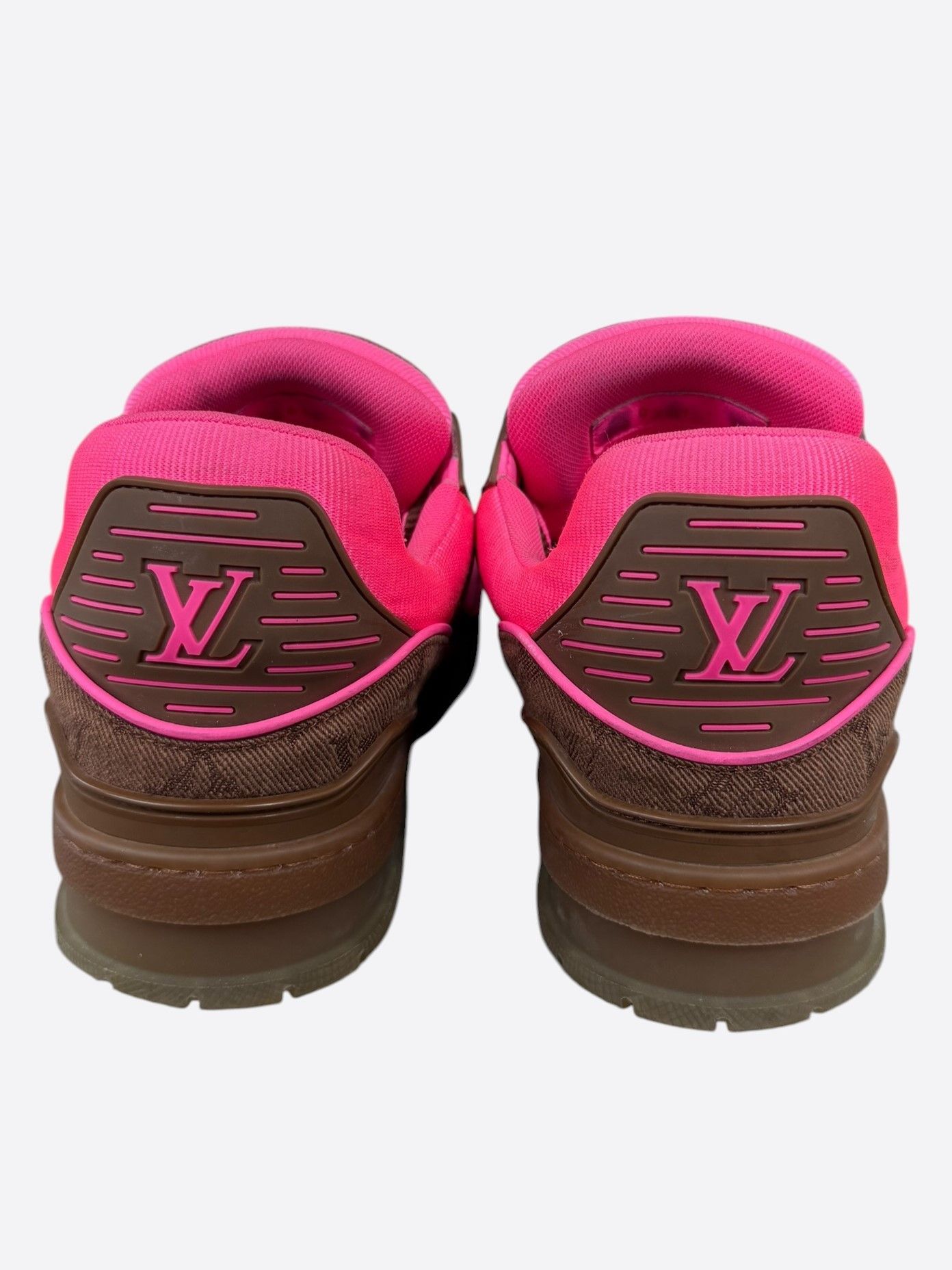 Louis Vuitton Louis Vuitton Brown & Pink Monogram Trainers Size US 8.5 / EU 41-42 - 4 Thumbnail