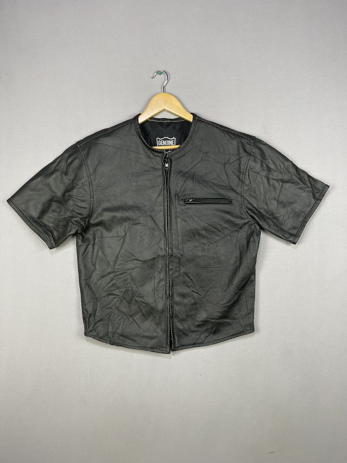 Genuine Leather Vintage GENUINE LEATHER Spotted Holed Lined Leather Size US M / EU 48-50 / 2 - 1 Thumbnail