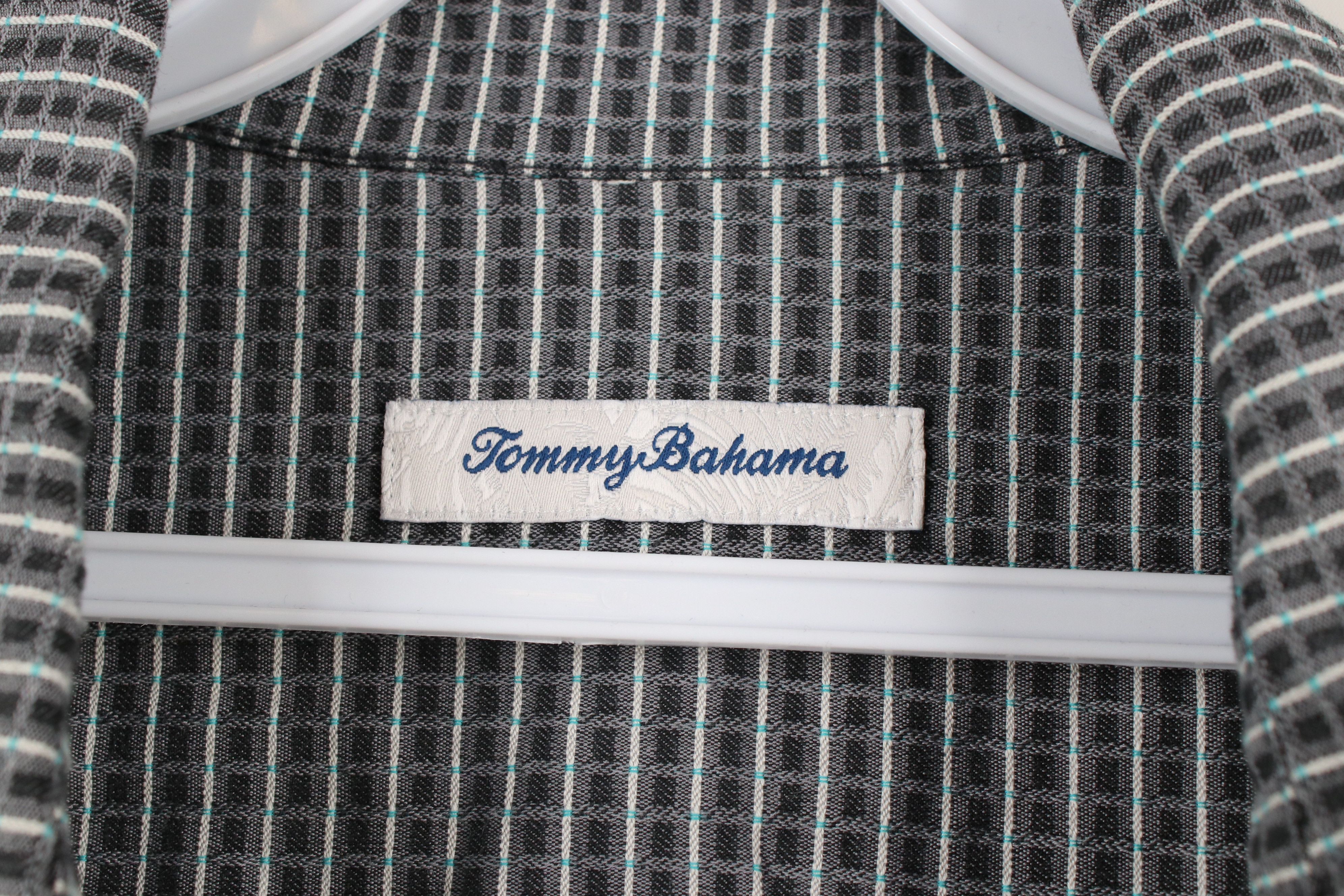Tommy Bahama × Vintage Vintage Tommy Bahama Geometric Blend Collared Button Shirt Size US XL / EU 56 / 4 - 7 Thumbnail