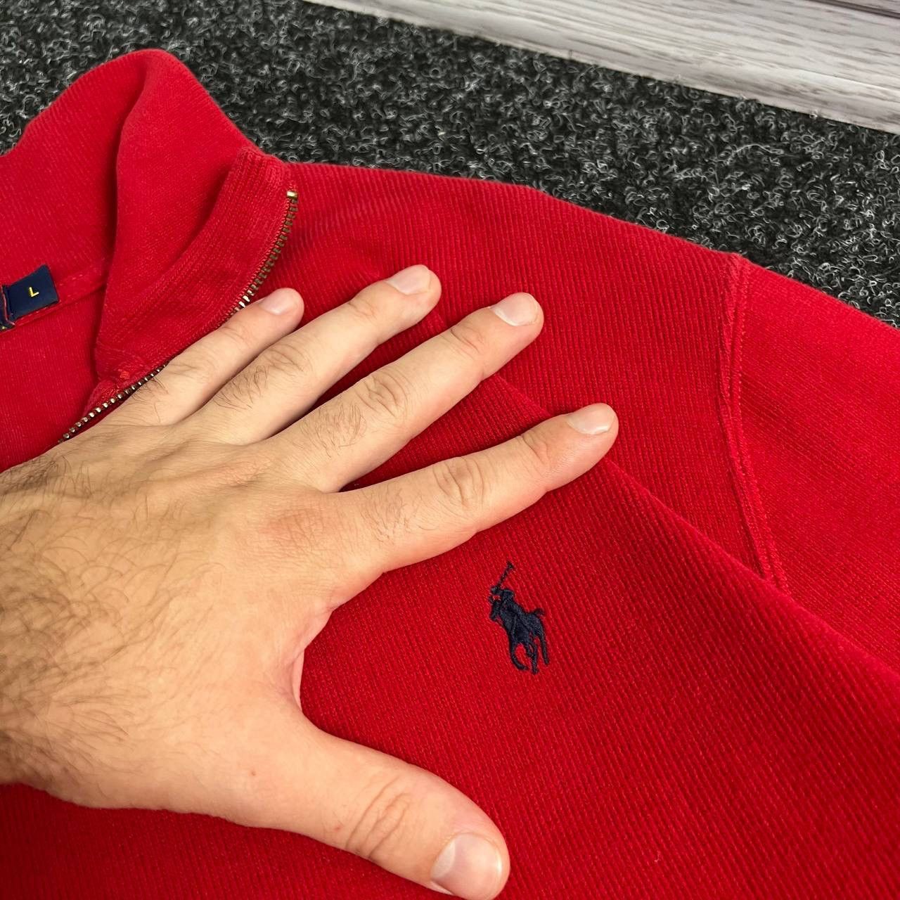 Polo Ralph Lauren × Ralph Lauren × Vintage Polo Ralph Lauren Vintage Sweater Zip 1/4 Luxury Sweatshirt Size US L / EU 52-54 / 3 - 4 Thumbnail